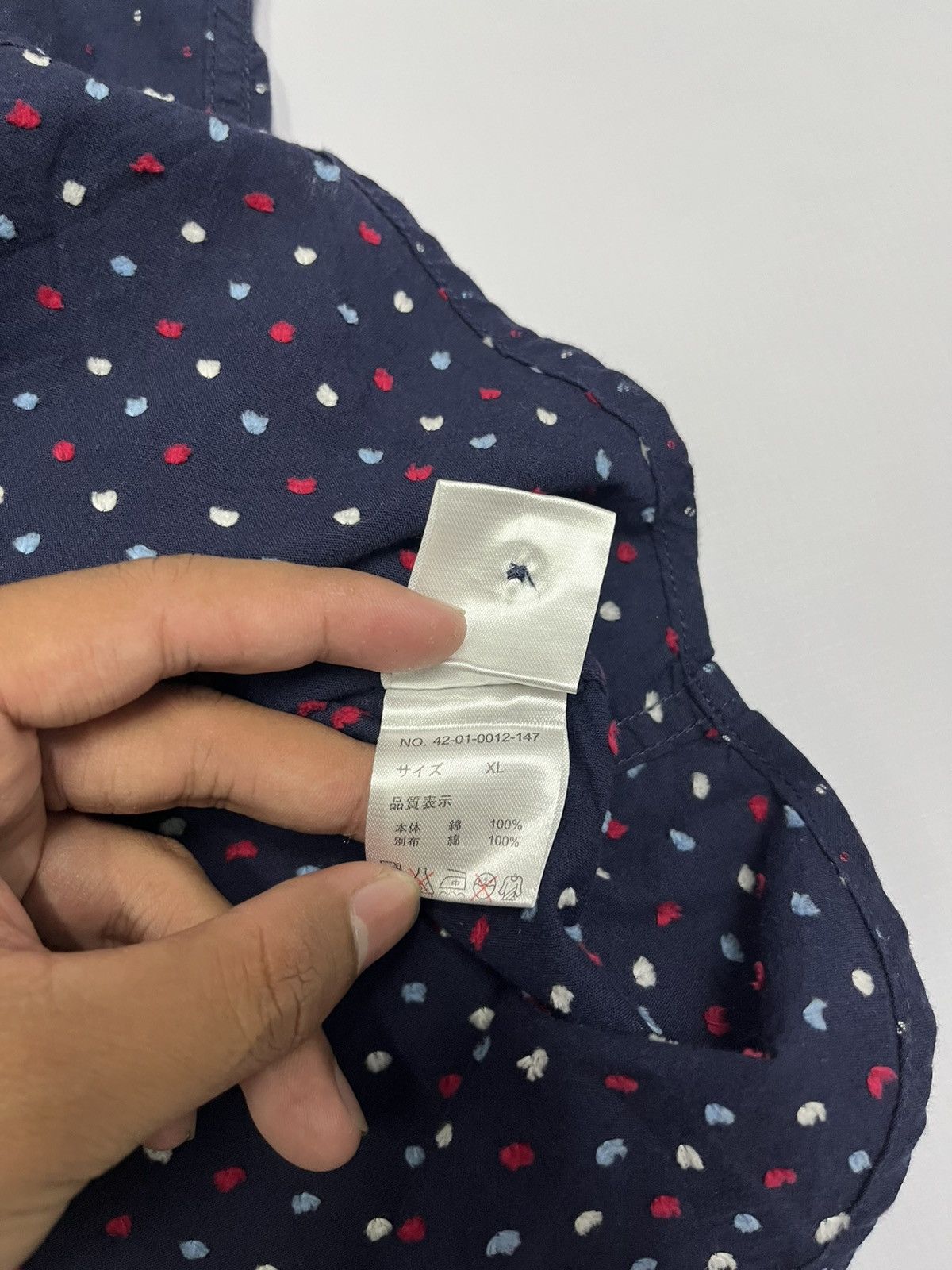 Japanese Brand 🇯🇵Beams heart polka dot shirt Size US XL / EU 56 / 4 - 9 Thumbnail