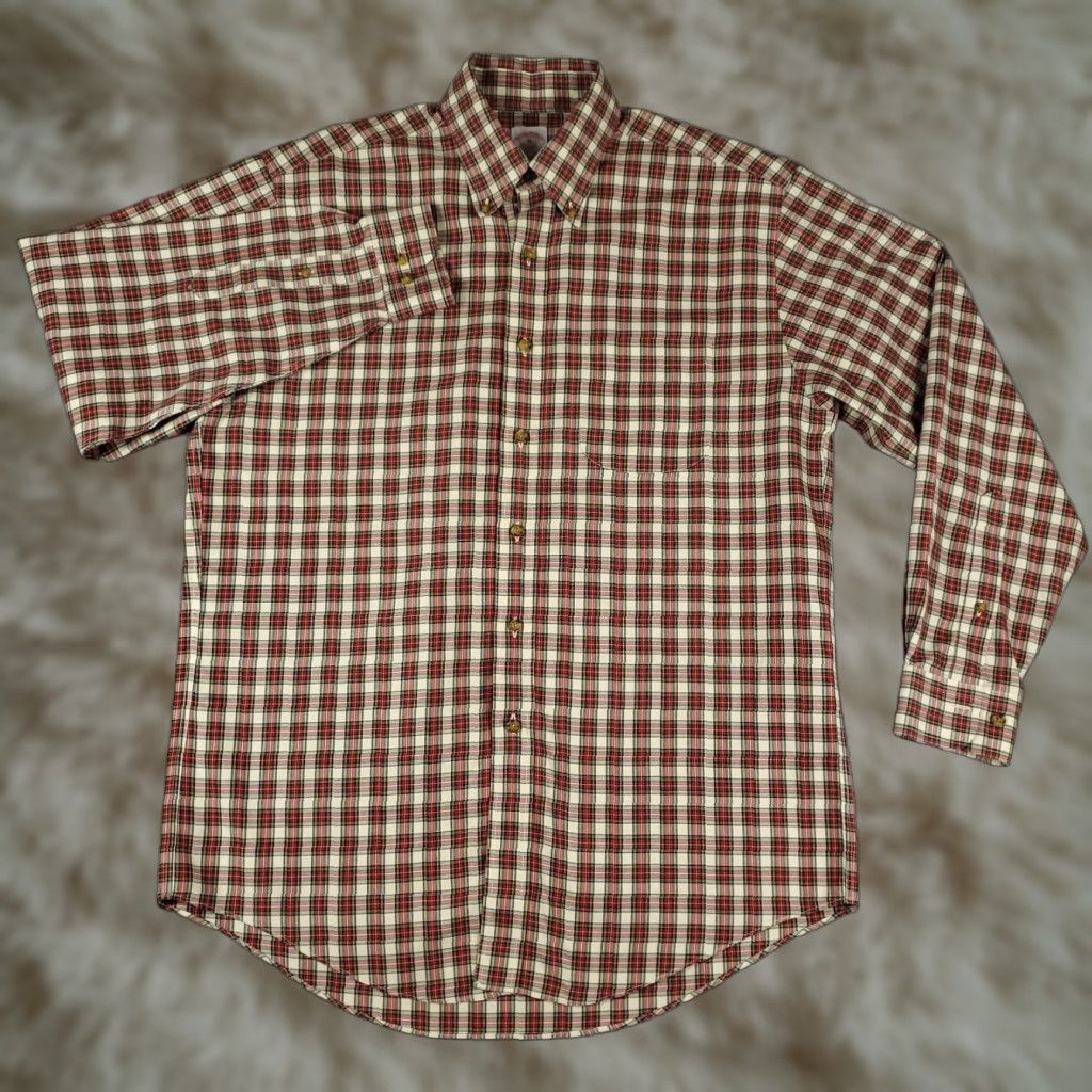 Brooks Brothers Brooks Brothers Shirt Mens M Red Plaid Button-Up Long Sleeve Size US M / EU 48-50 / 2 - 1 Thumbnail