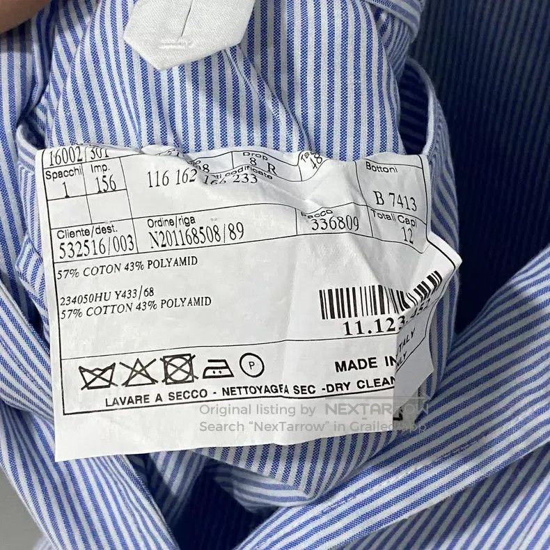 Hermes Hermes Navy blue and white striped blazer Size 48R - 4 Thumbnail