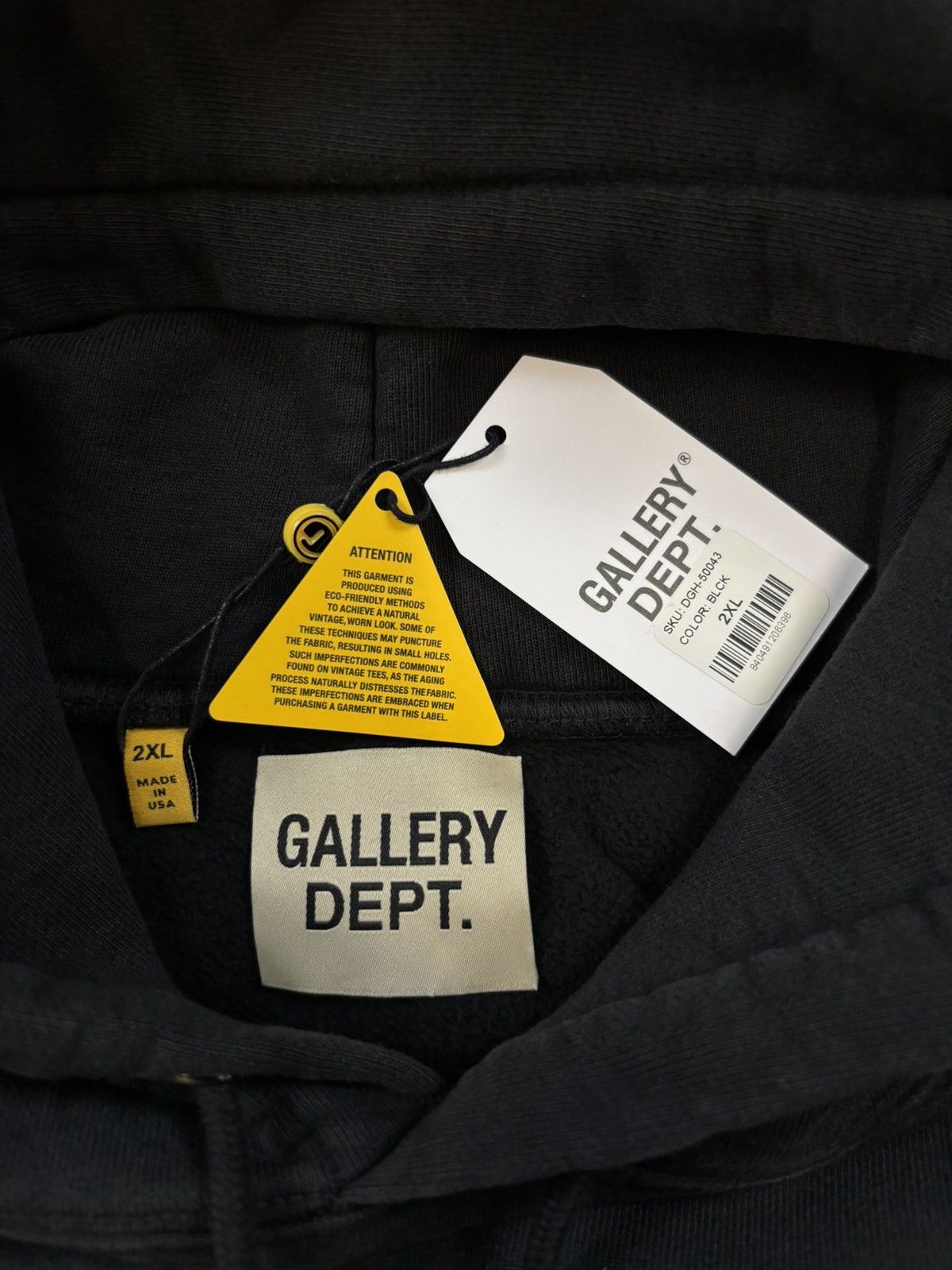 Gallery Dept. Gallery Dept Paint Logo Hoodie, Washed Black Size US XXL / EU 58 / 5 - 12 Thumbnail