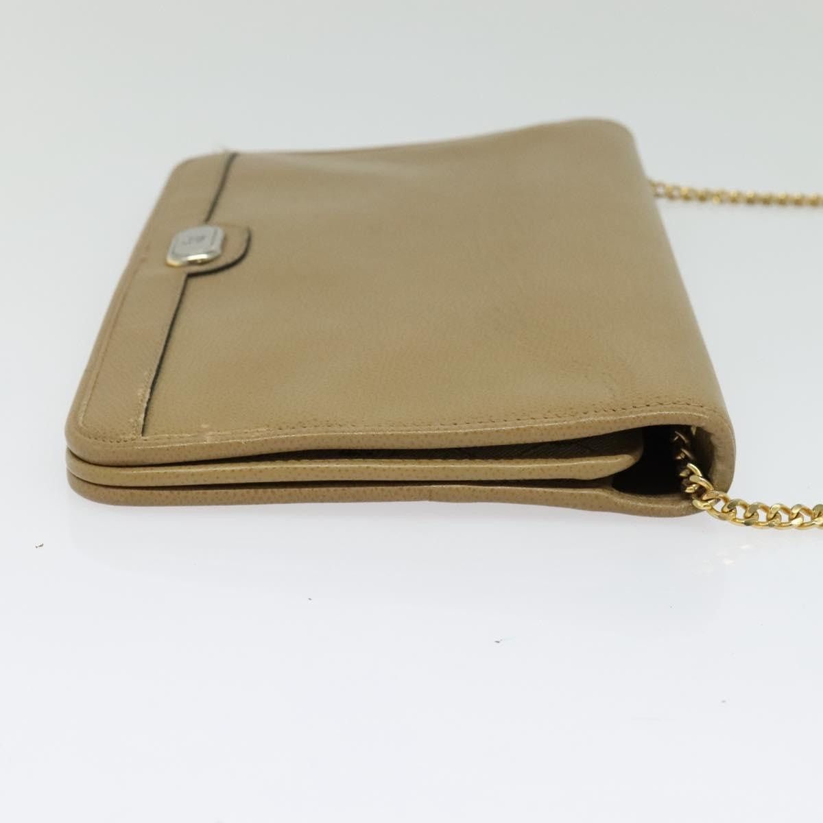 Dior DIOR Chain Shoulder Bag Leather Beige Gold Size ONE SIZE - 5 Thumbnail