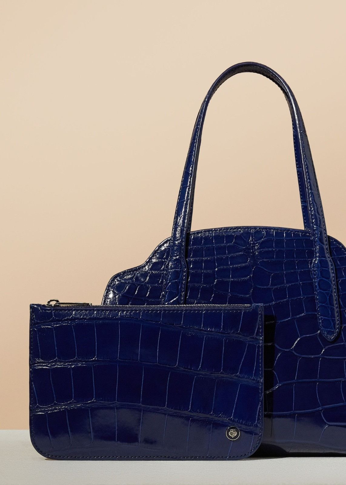Loro Piana o1srvl11e0924 Size:/OS Sesia Alligator Skin Tote Bag in Blue Size ONE SIZE - 3 Thumbnail