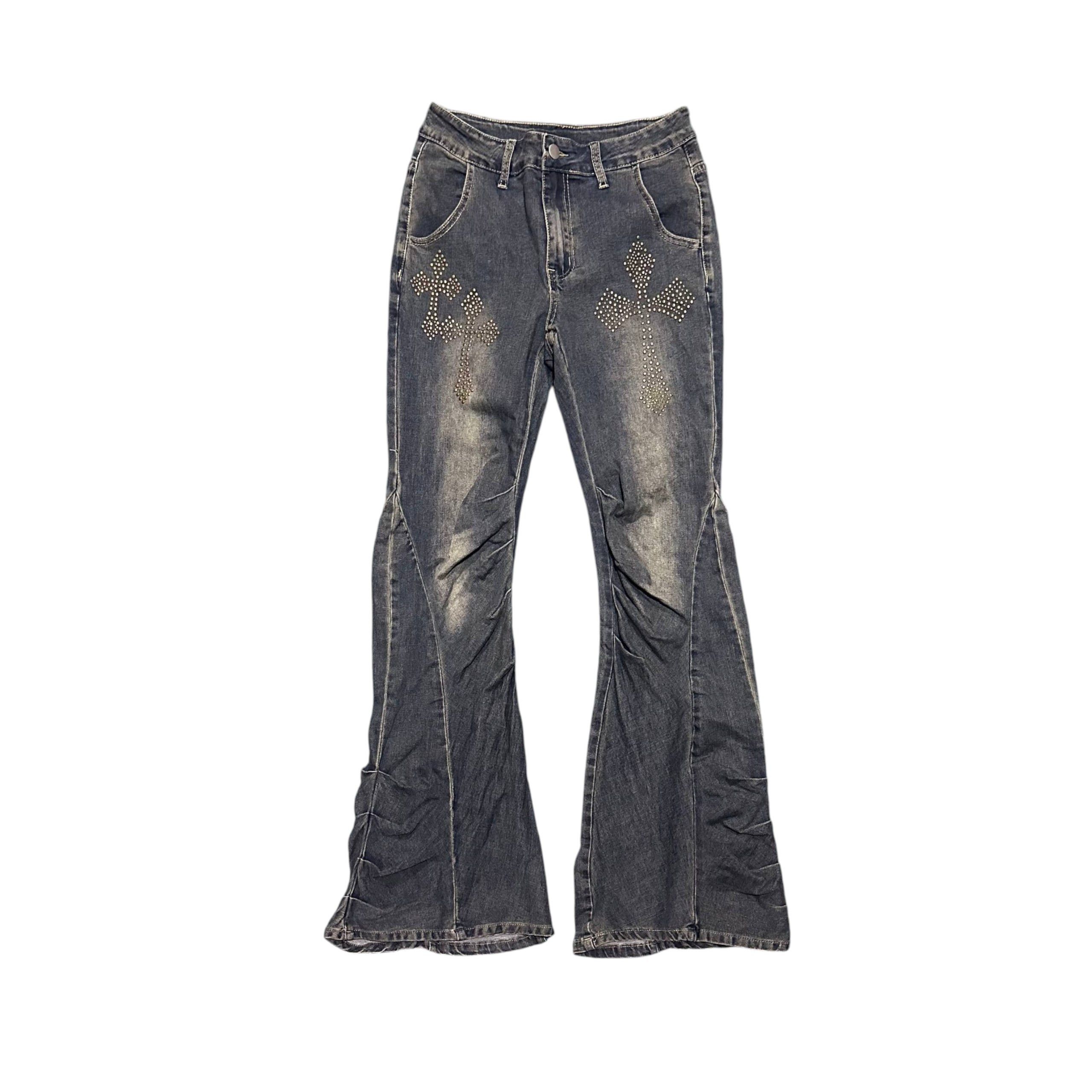 If Six Was Nine h.Naoto flared blue jeans | Grailed