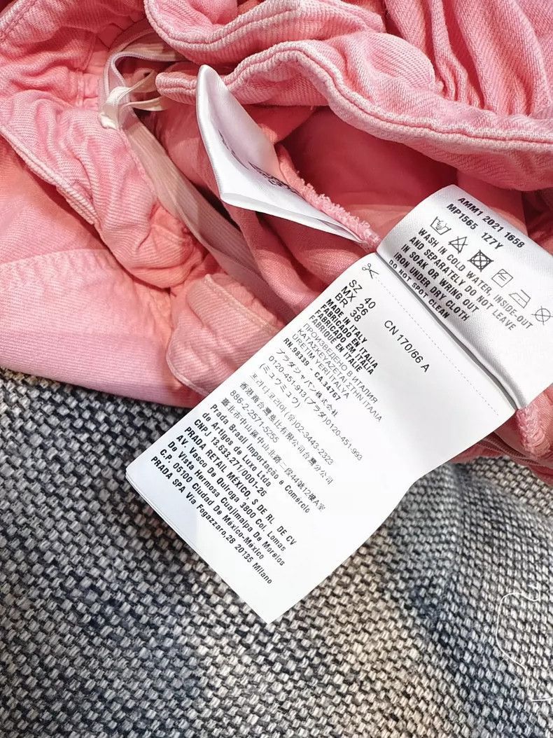 Miu Miu Pink Denim Shorts with Logo-2506