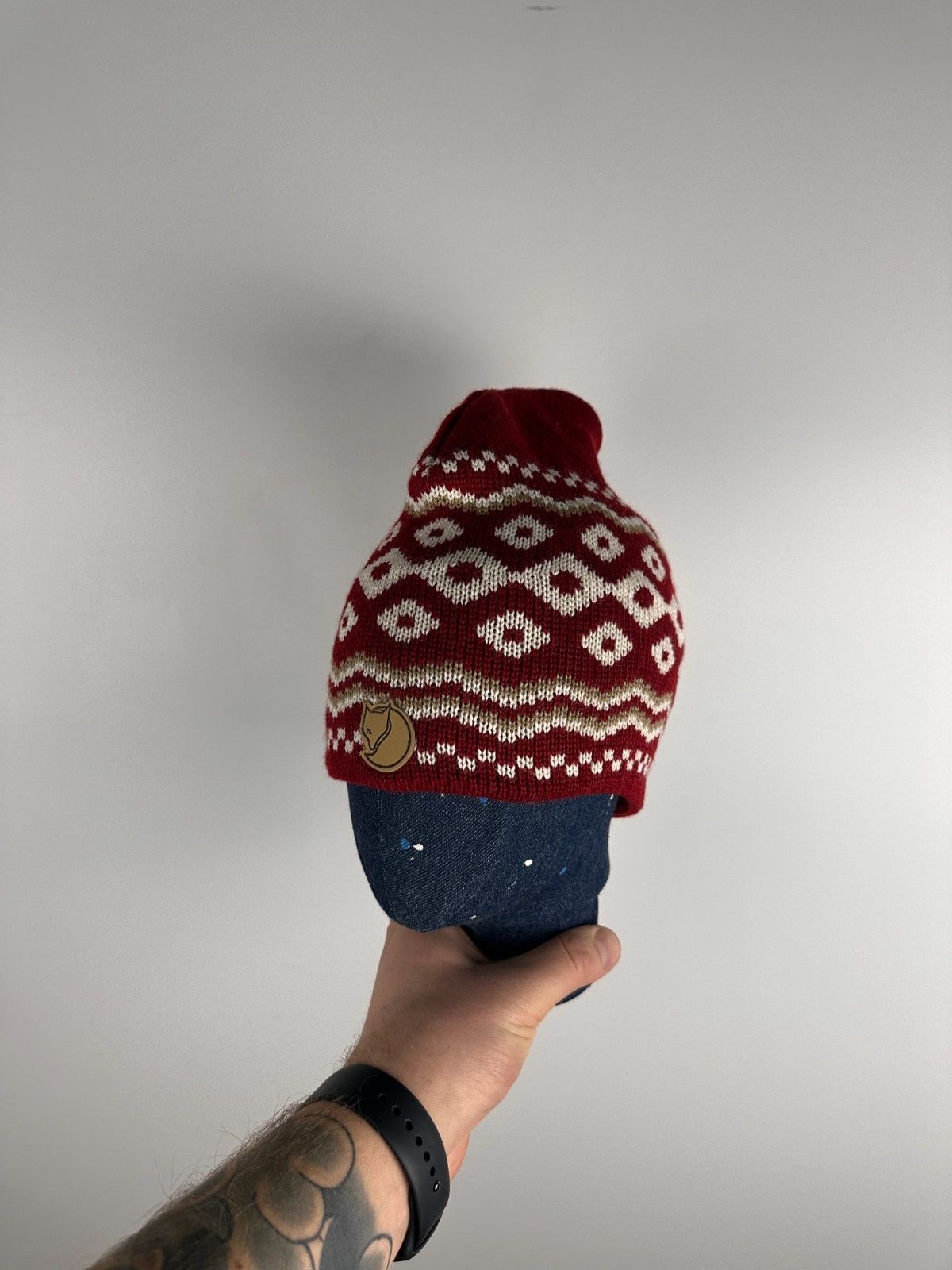 Fjallraven Fjällräven Tärnaby Hat Wool Unisex Red White One Size Size ONE SIZE - 1 Thumbnail