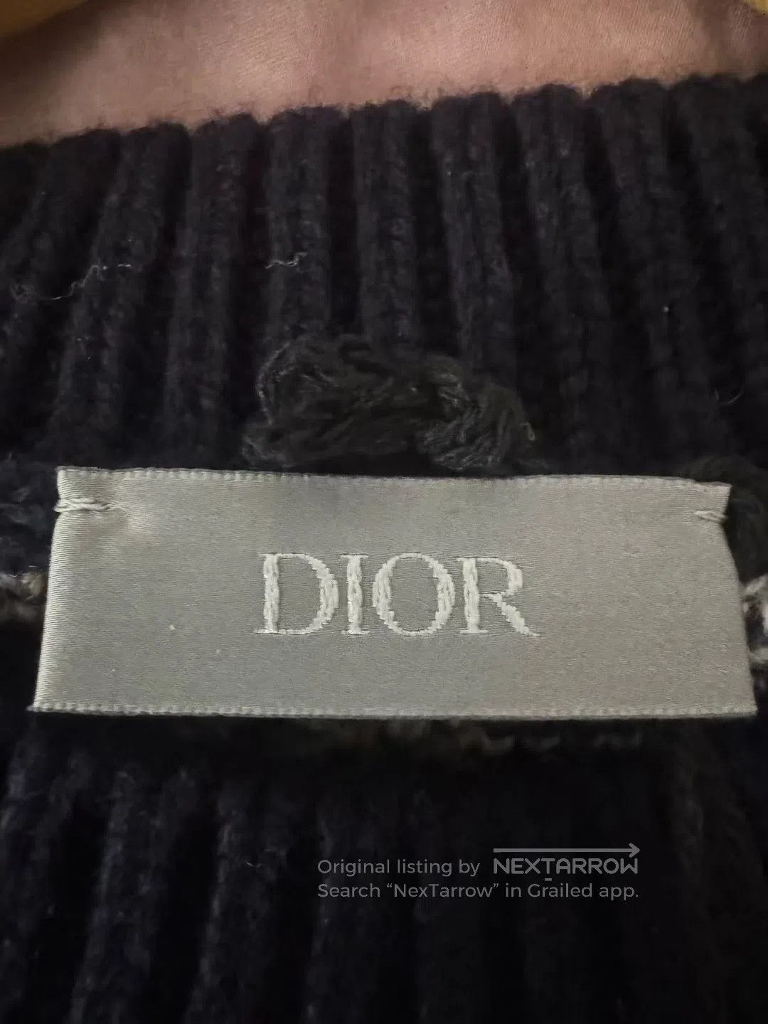 Dior Dior Navy Blue All-Over Print Wool Sweater| Size US M / EU 48-50 / 2 - 3 Thumbnail