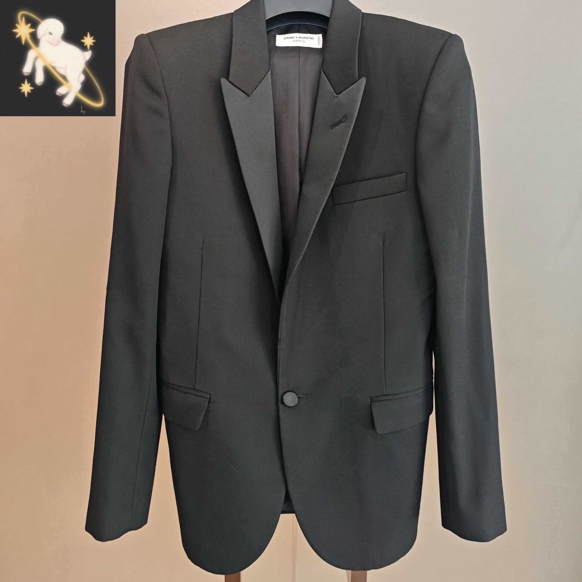 Yves Saint Laurent YSL Le Smoking Silk Peak Lapel Blazer 36 Size XS / US 0-2 / IT 36-38 - 1 Thumbnail