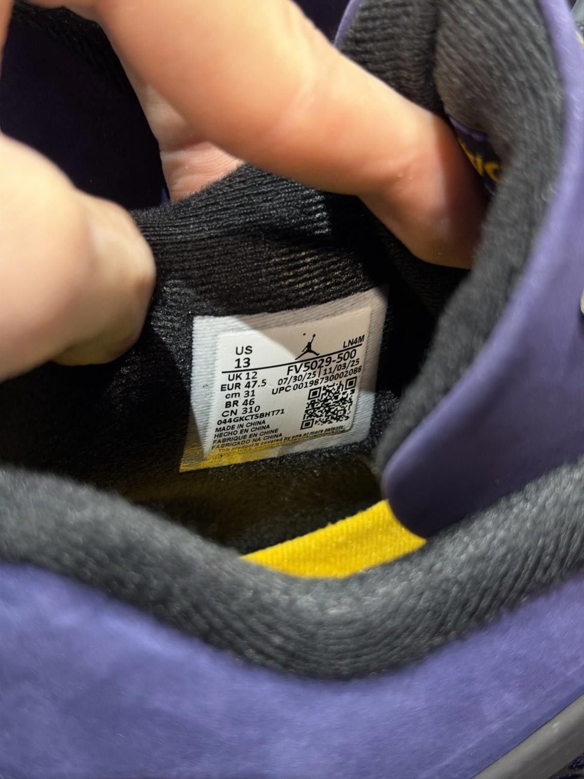 Jordan Brand Air Jordan 4 Retro Lakers "Imperial Purple" FV5029-500 (13) Size US 13 / EU 46 - 11 Thumbnail