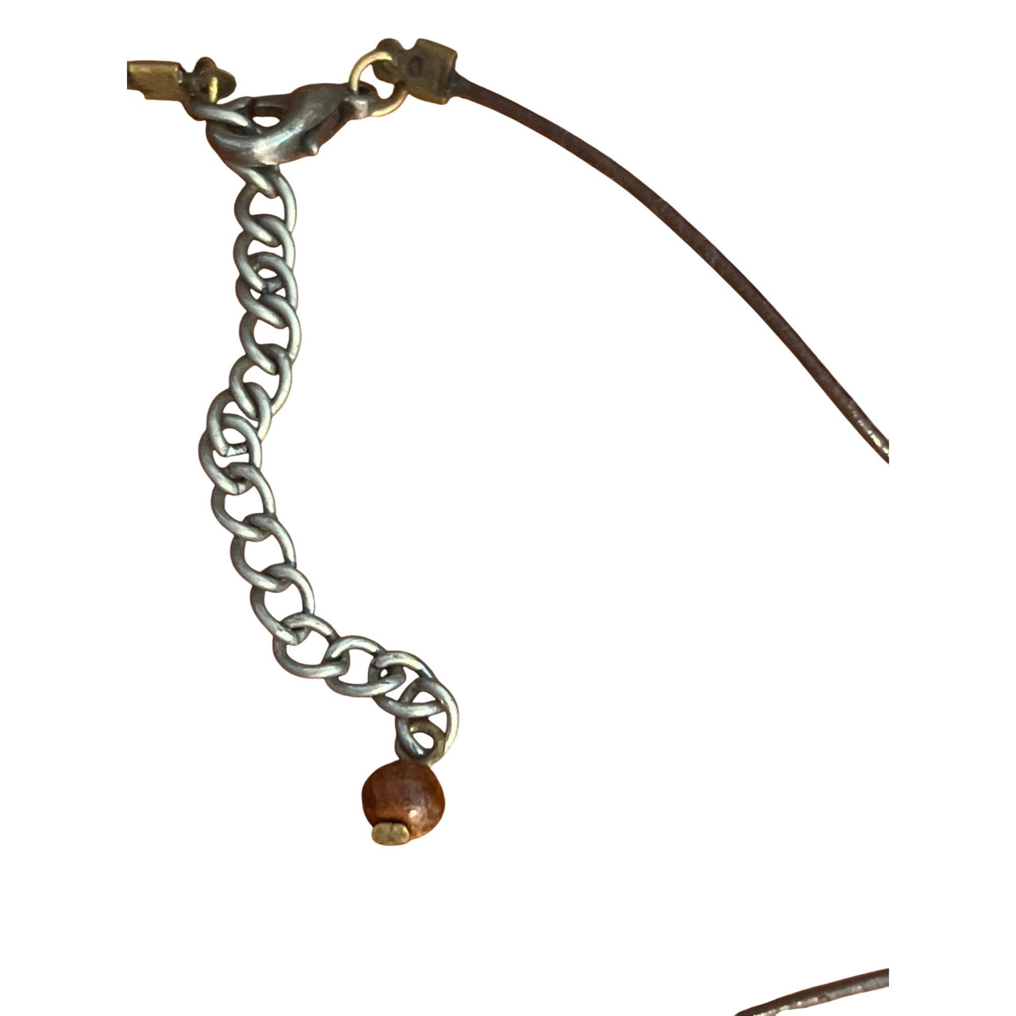 Other Boho Style Multi-Pendant Necklace Brown Leather Cord Tassel Size ONE SIZE - 4 Thumbnail