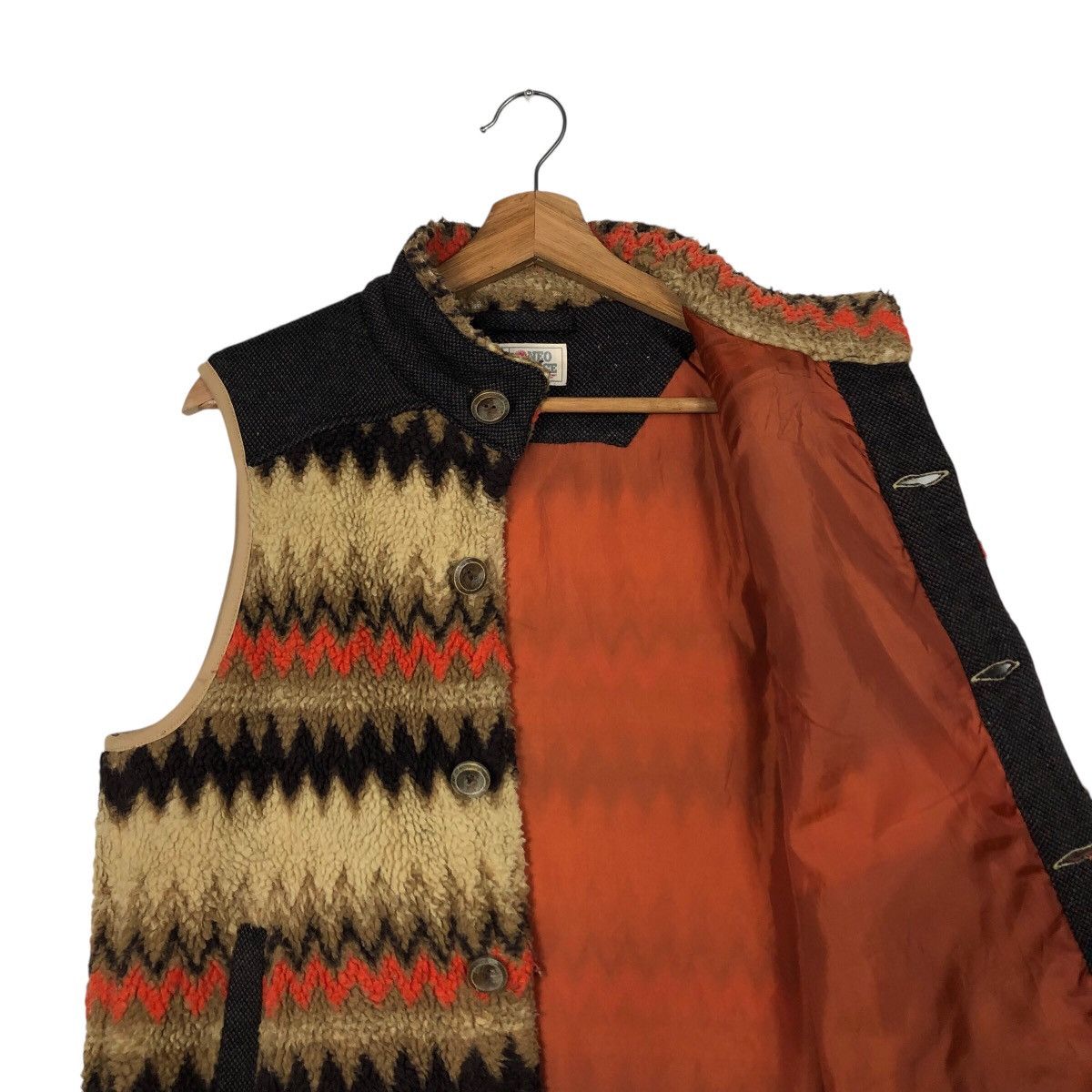 Japanese Brand 📌Vintage Vest Navajo Native Design Neo Fleece Issey Miyake Size US L / EU 52-54 / 3 - 13 Thumbnail