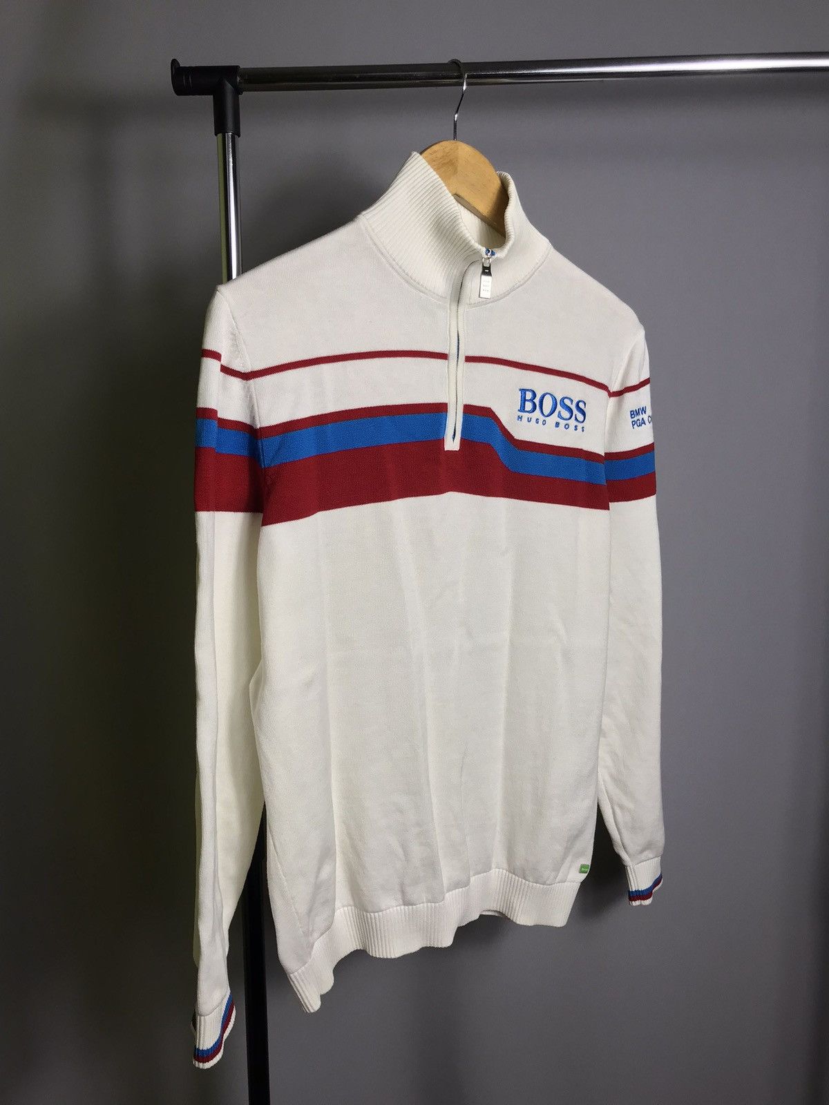 BMW × Hugo Boss × Sports Specialties Hugo Boss Golf BMW PGA Championship 1/4 Zip Sweater Pullover Size US L / EU 52-54 / 3 - 1 Thumbnail
