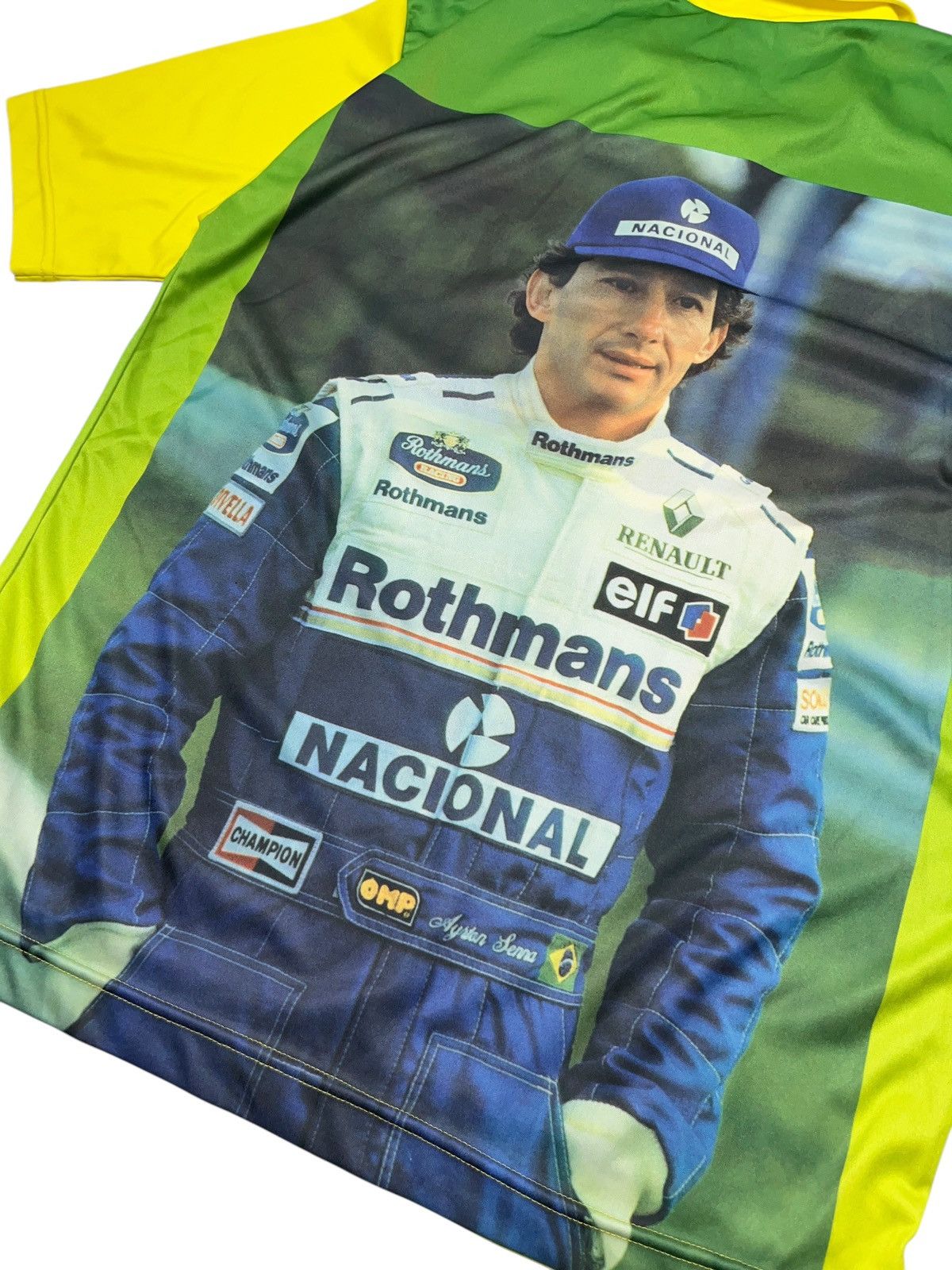 Formula 1 × Vintage Vintage Ayrton Senna All Over Print Polo Jersey Shirt Size US XL / EU 56 / 4 - 7 Thumbnail