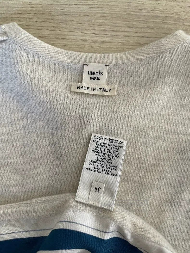 Hermes Hermes Classic cashmere and silk blend cardigan Size XXS / US 00 / IT 34 - 3 Thumbnail