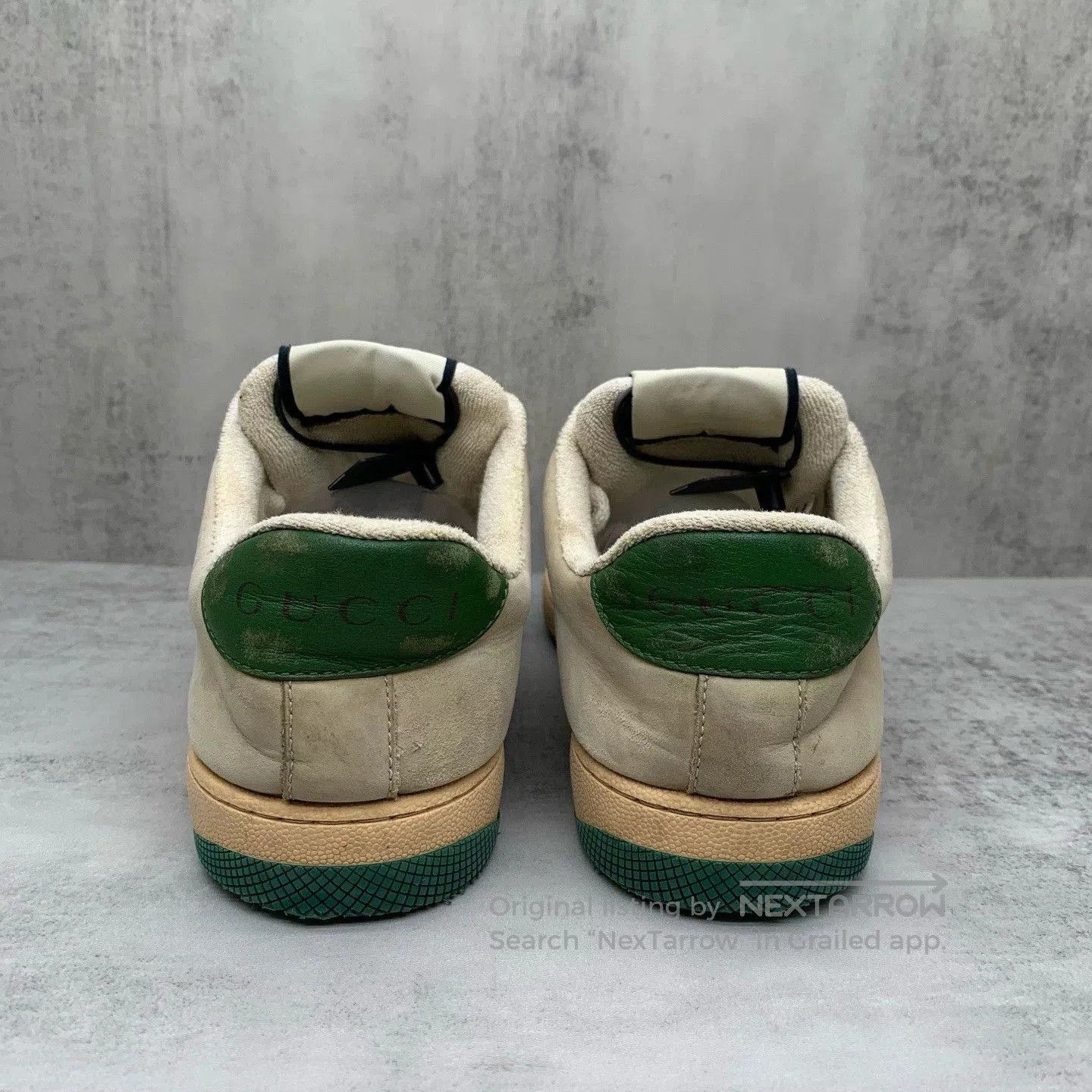 Gucci gucci white green dirty sneakers size 4. Size US 10.5 / EU 43-44 - 5 Thumbnail
