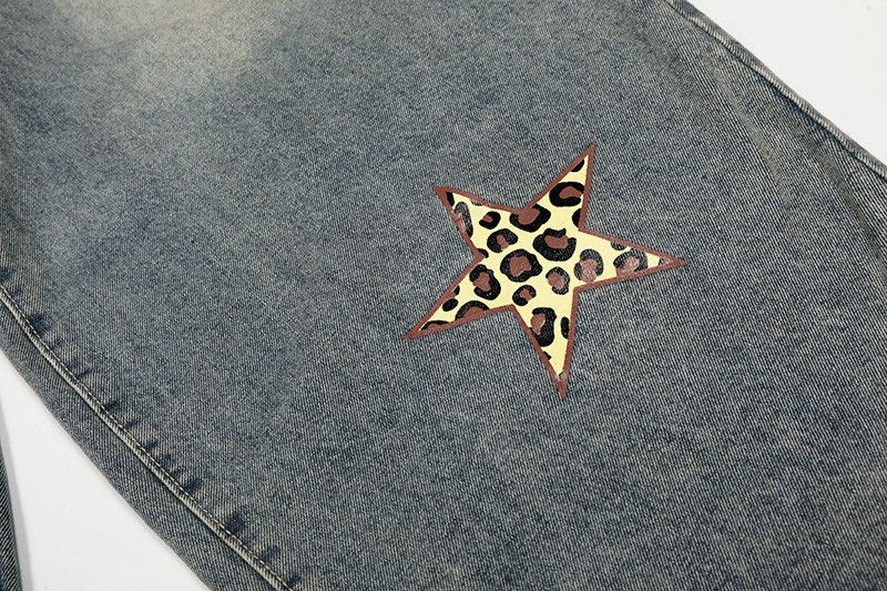 Vintage Men's American Retro Leopard Print Wide-Leg Jeans Size US 32 / EU 48 - 6 Thumbnail