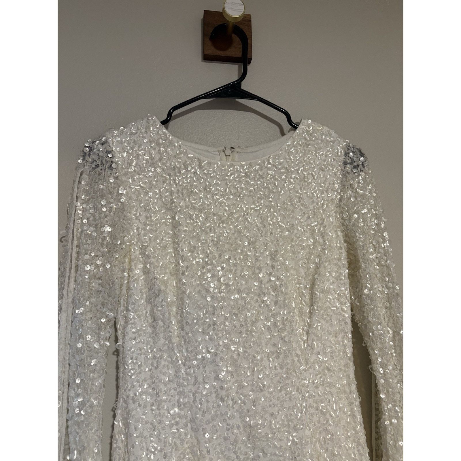 Adrianna Papell ADRIANNA PAPELL Womens Silver Mini Sheath Dress Size: 2 Size XS / US 0-2 / IT 36-38 - 5 Thumbnail
