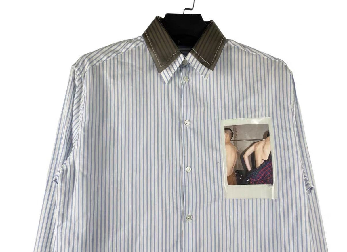 N21 N21 Striped Art Print PVC Collar Shirt J31 Size US S / EU 44-46 / 1 - 3 Thumbnail