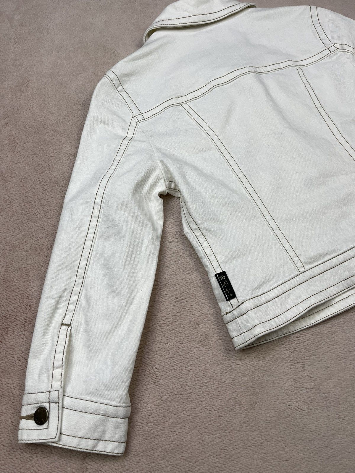agnes b. SAMPLE DESIGN Agnes B White Denim Jackets Size XXS / US 00 / IT 34 - 6 Thumbnail