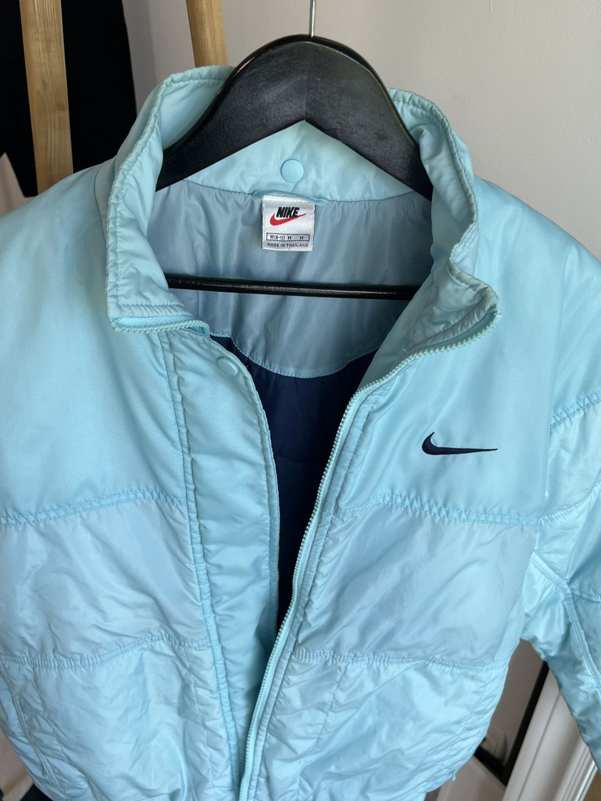 Vintage Nike blue vintage jacket turquoise big swoosh RARE Size M / US 6-8 / IT 42-44 - 7 Thumbnail