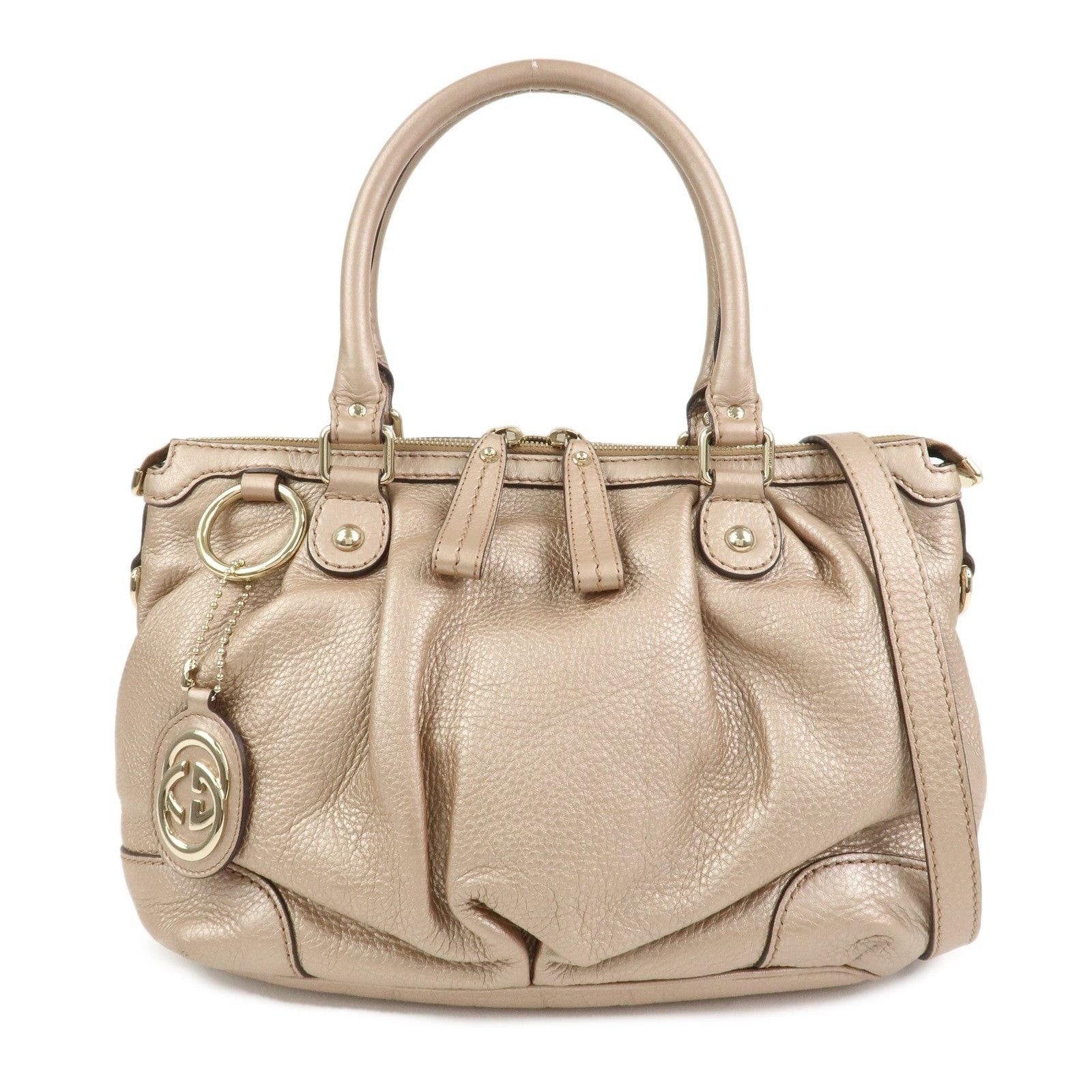 Gucci Gucci Sukey Interlocking G Leather Shoulder Bag Tan Size ONE SIZE - 1 Thumbnail