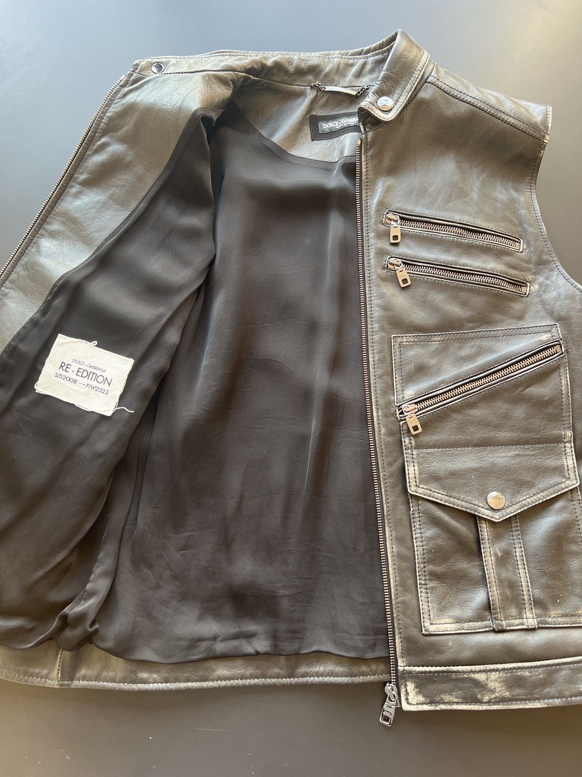 Dolce & Gabbana Dolce & Gabbana rare motorcycle leather vest Size US L / EU 52-54 / 3 - 6 Thumbnail
