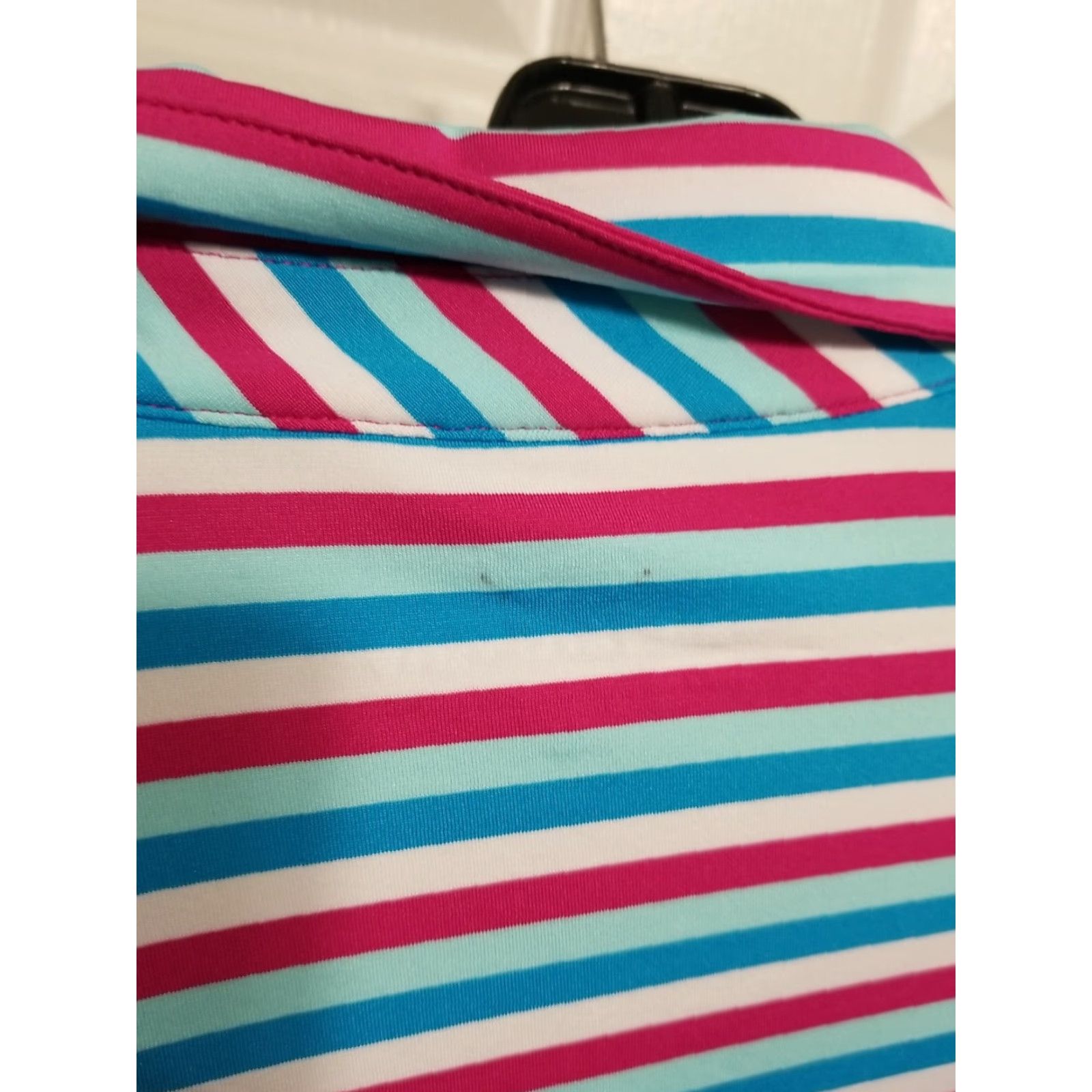 Vineyard Vines Vineyard Vines Performance Polo Men Medium Golf Shirt Dry Fit Striped Blue Multicolor neckline Collared Regular Size M Size US M / EU 48-50 / 2 - 5 Thumbnail