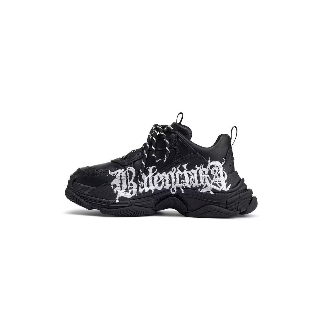 Balenciaga o1srvl11e0325 Triple S Sneakers DIY Metal in Black/White Size US 9 / IT 39 - 3 Thumbnail