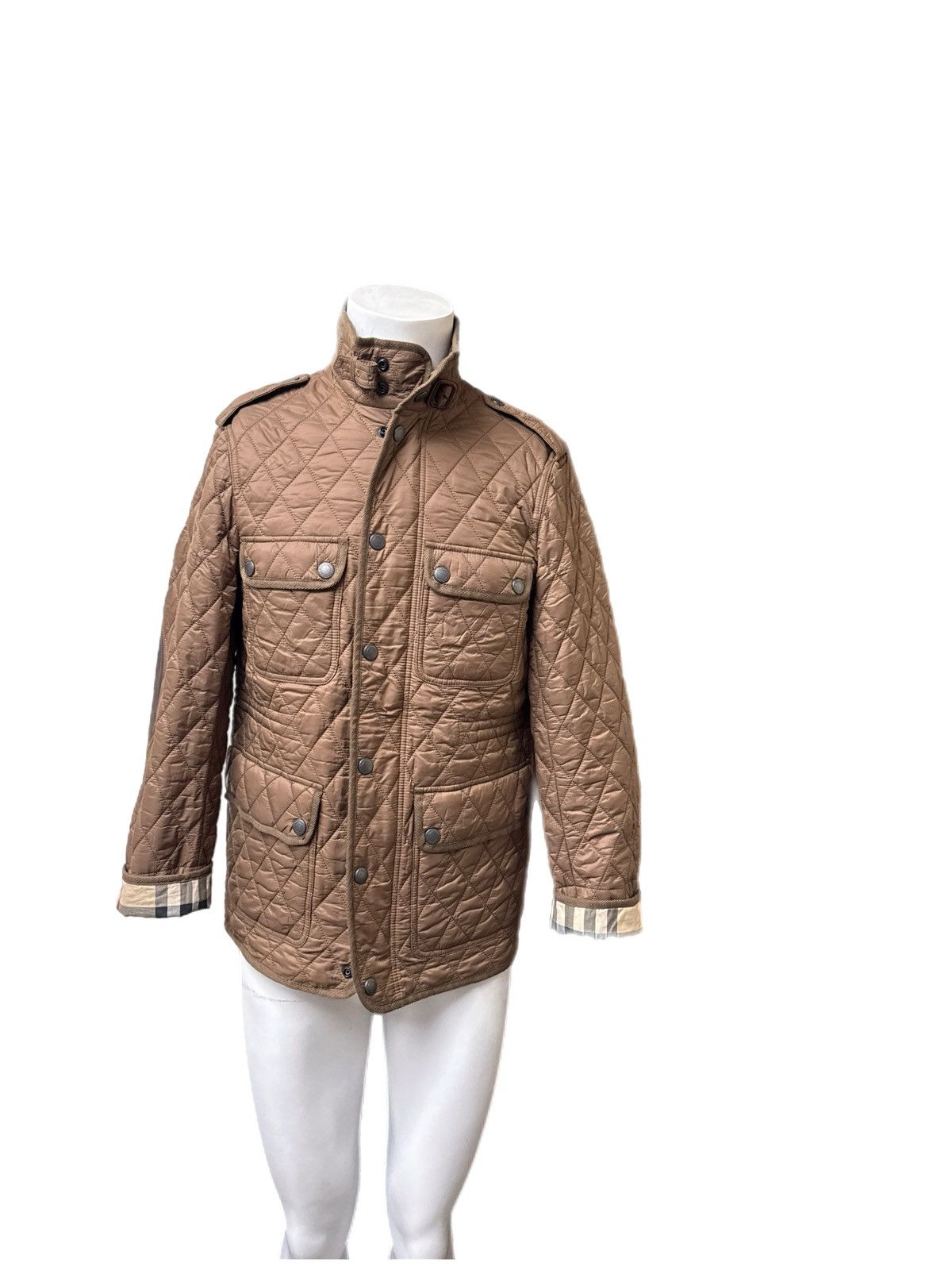 Burberry Burberry brit men’s mushroom Russell quilted jacket large Size US L / EU 52-54 / 3 - 2 Thumbnail