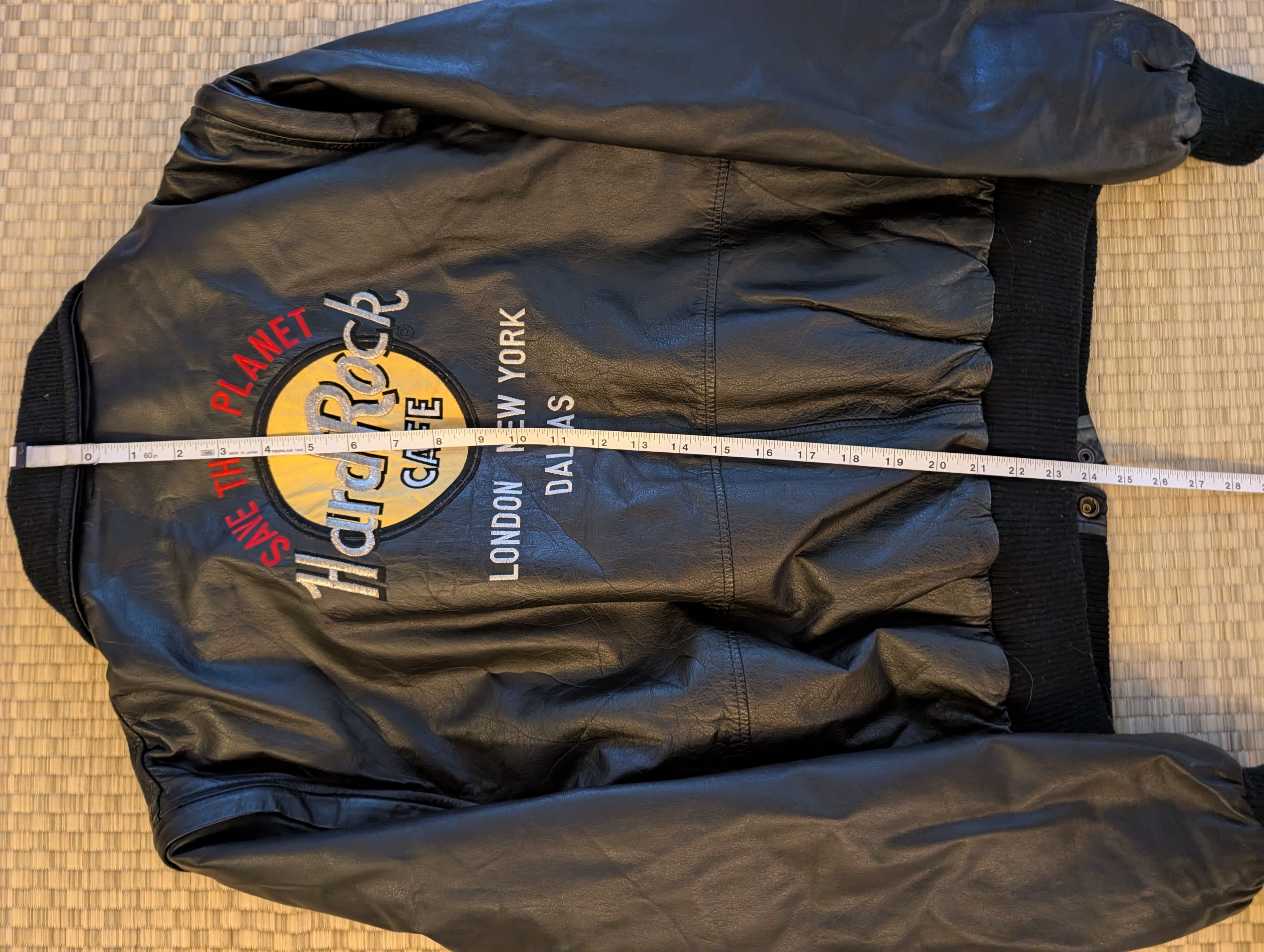 Hard Rock Cafe Vintage Hard Rock Cafe Save the Planet Leather Bomber Jacket Size US M / EU 48-50 / 2 - 6 Thumbnail