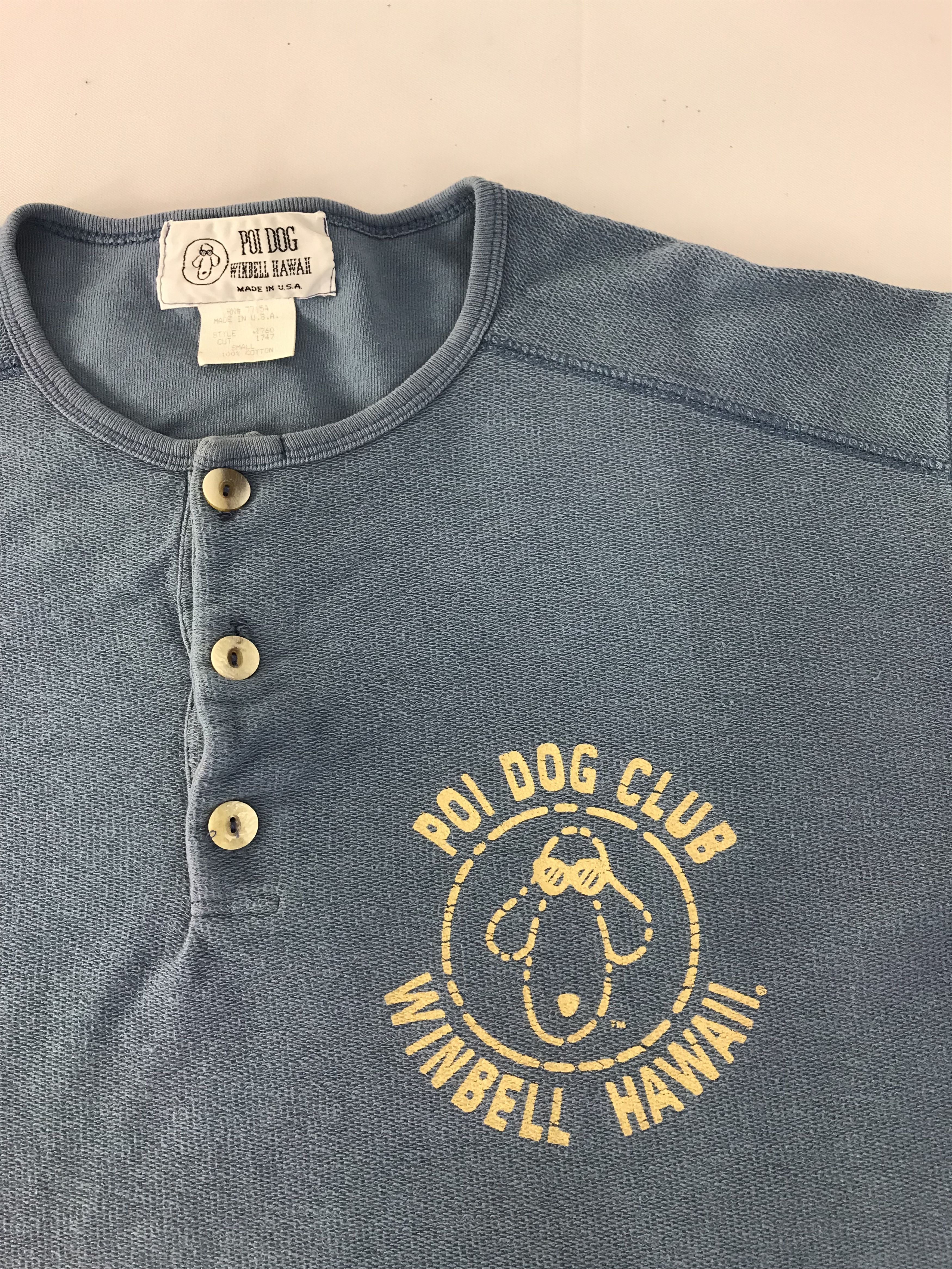 Vintage 90s Poi Dog Winbell Hawaii Henley Longsleeve Tee Size US XL / EU 56 / 4 - 4 Thumbnail