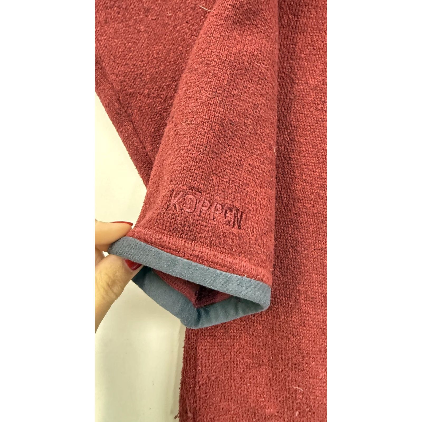 Vintage Koppen Sweater Pullover Mens Large Red 1/4 Zip Fleece Outdoor Hiking Size US L / EU 52-54 / 3 - 3 Thumbnail