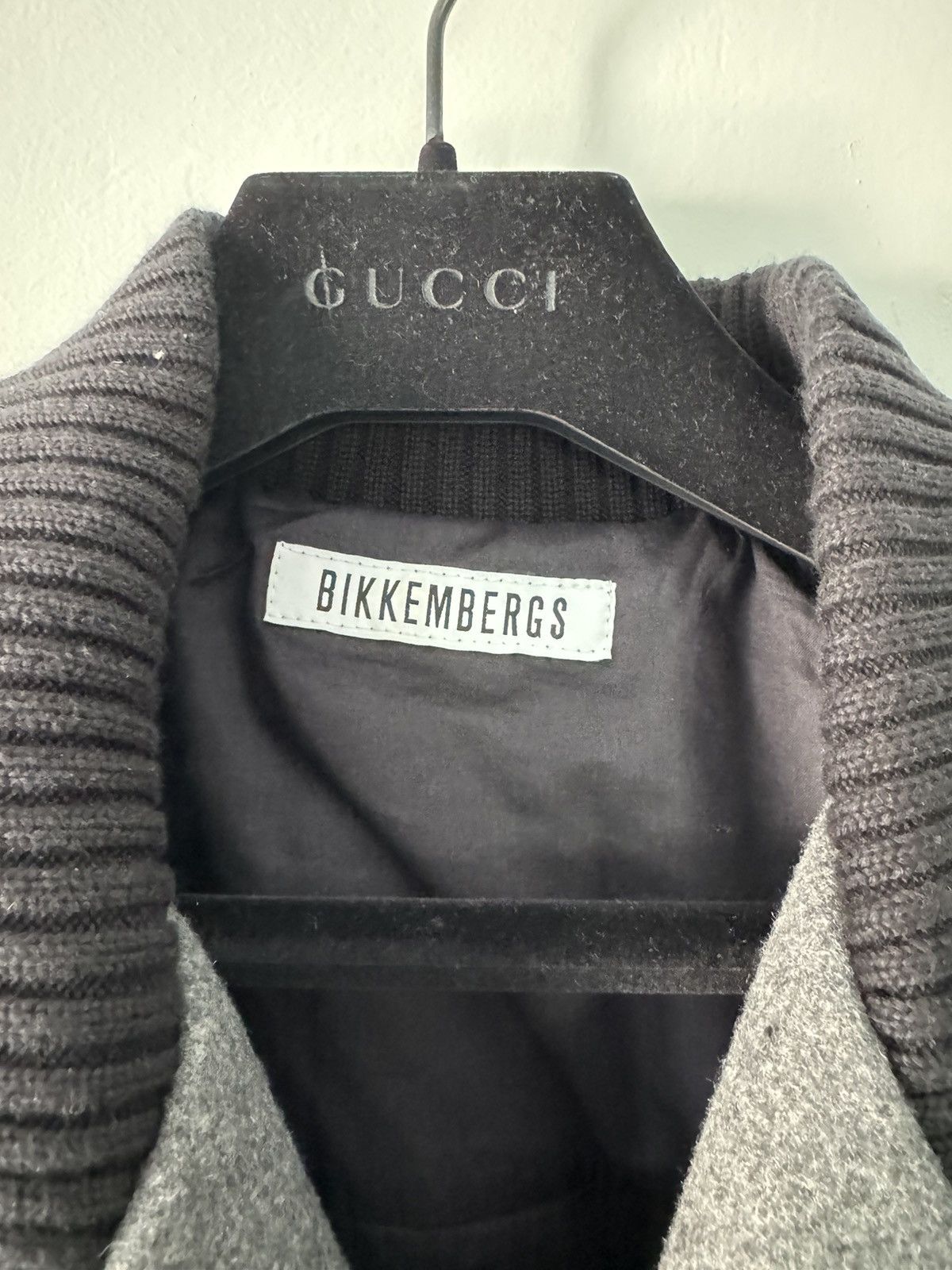 Dirk Bikkembergs LEATHER SLEEVES DOUBLE BREASTED WOOL COAT Size US M / EU 48-50 / 2 - 4 Thumbnail