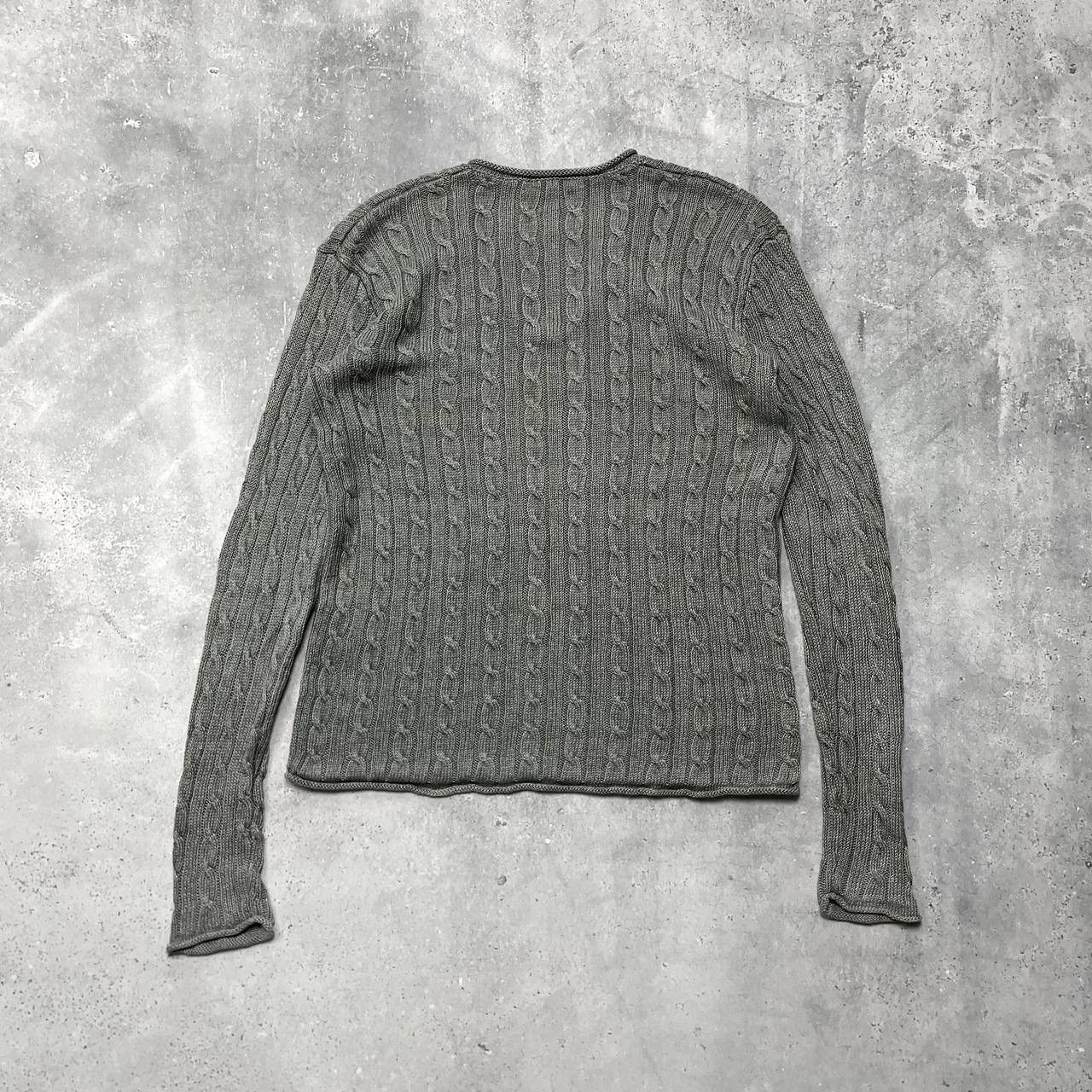 Ralph Lauren Vintage 2000s Ralph Lauren V-Neck Cable Knit Sweater Women’s Size L / US 10 / IT 46 - 14 Thumbnail