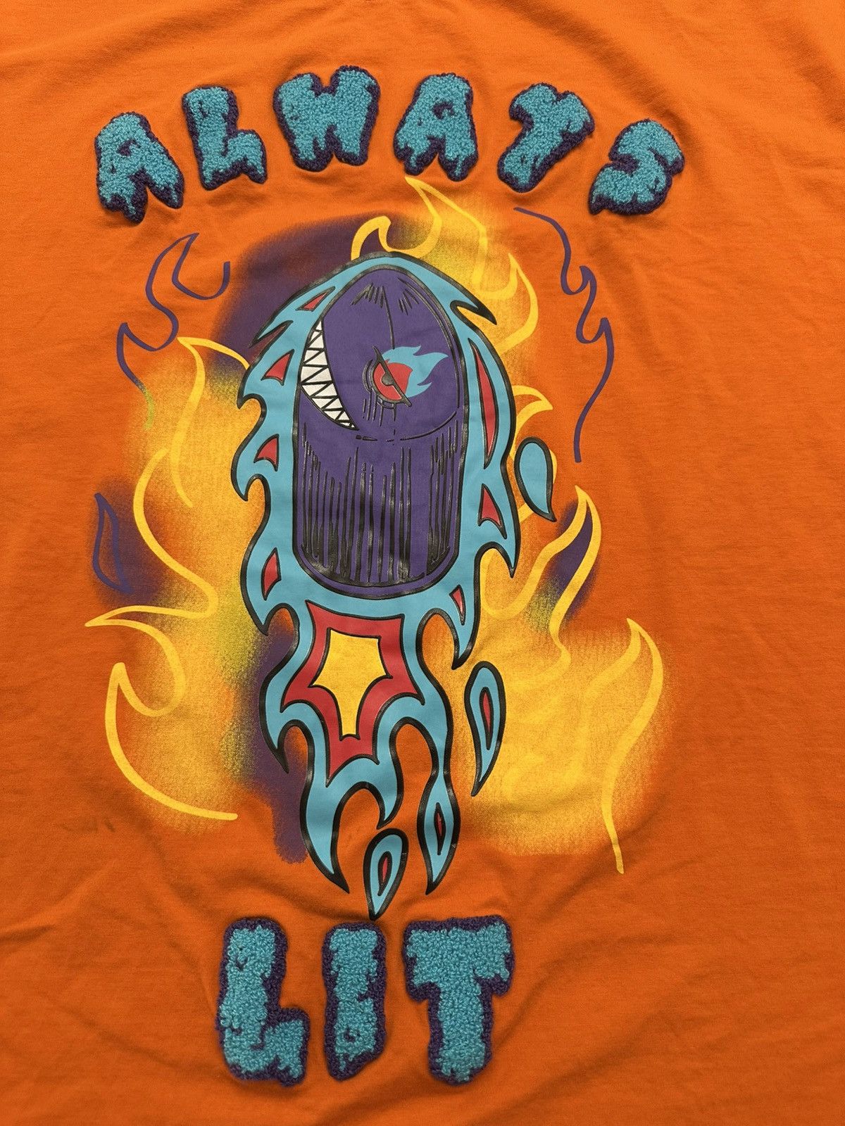 Other Bleecker & Mercer "Always Lit" orange graphic t-shirt Size US XXL / EU 58 / 5 - 3 Thumbnail