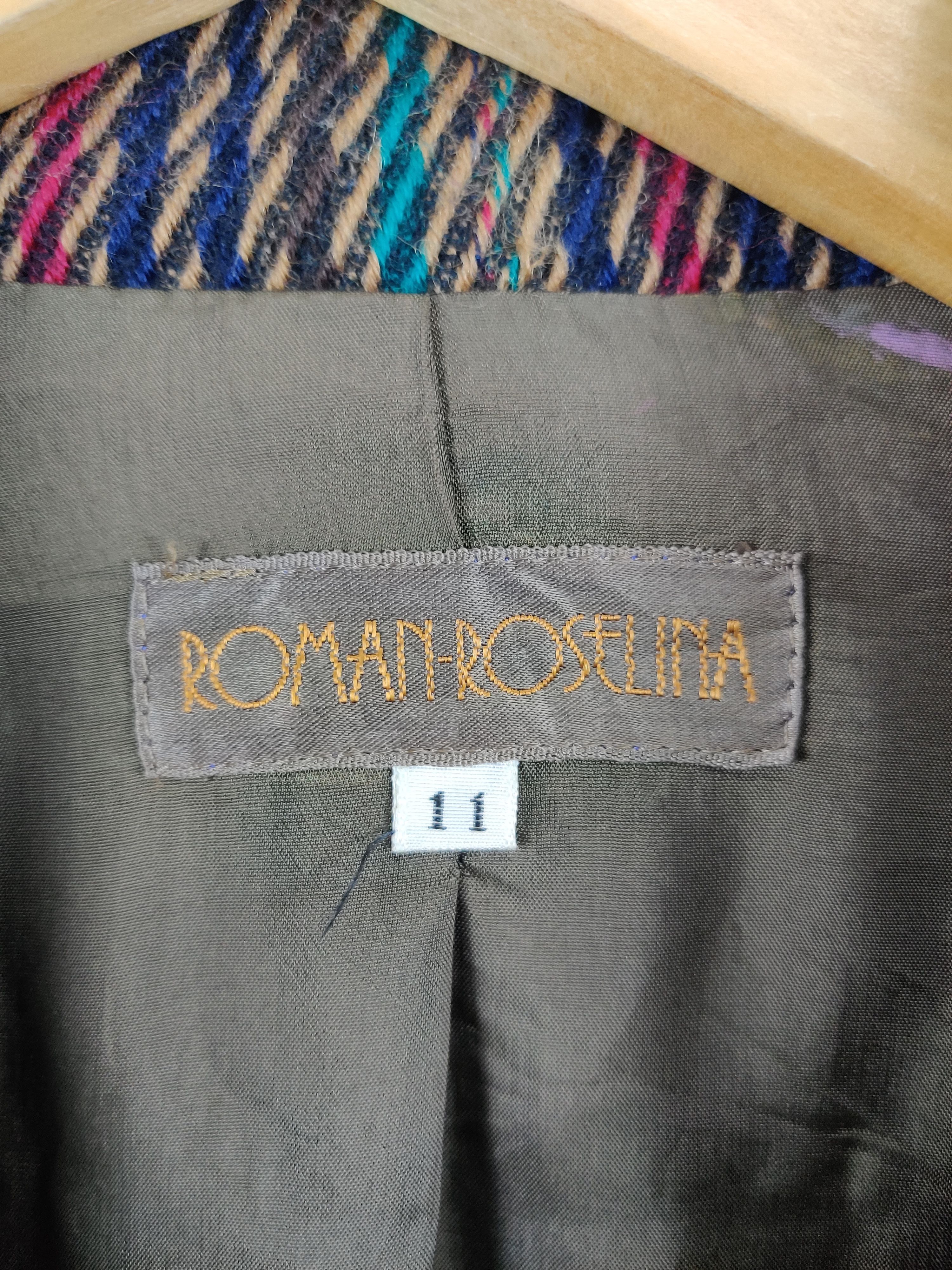 Japanese Brand Vintage Roman Roselina Double Breasted Blazer Coat Size US M / EU 48-50 / 2 - 7 Thumbnail