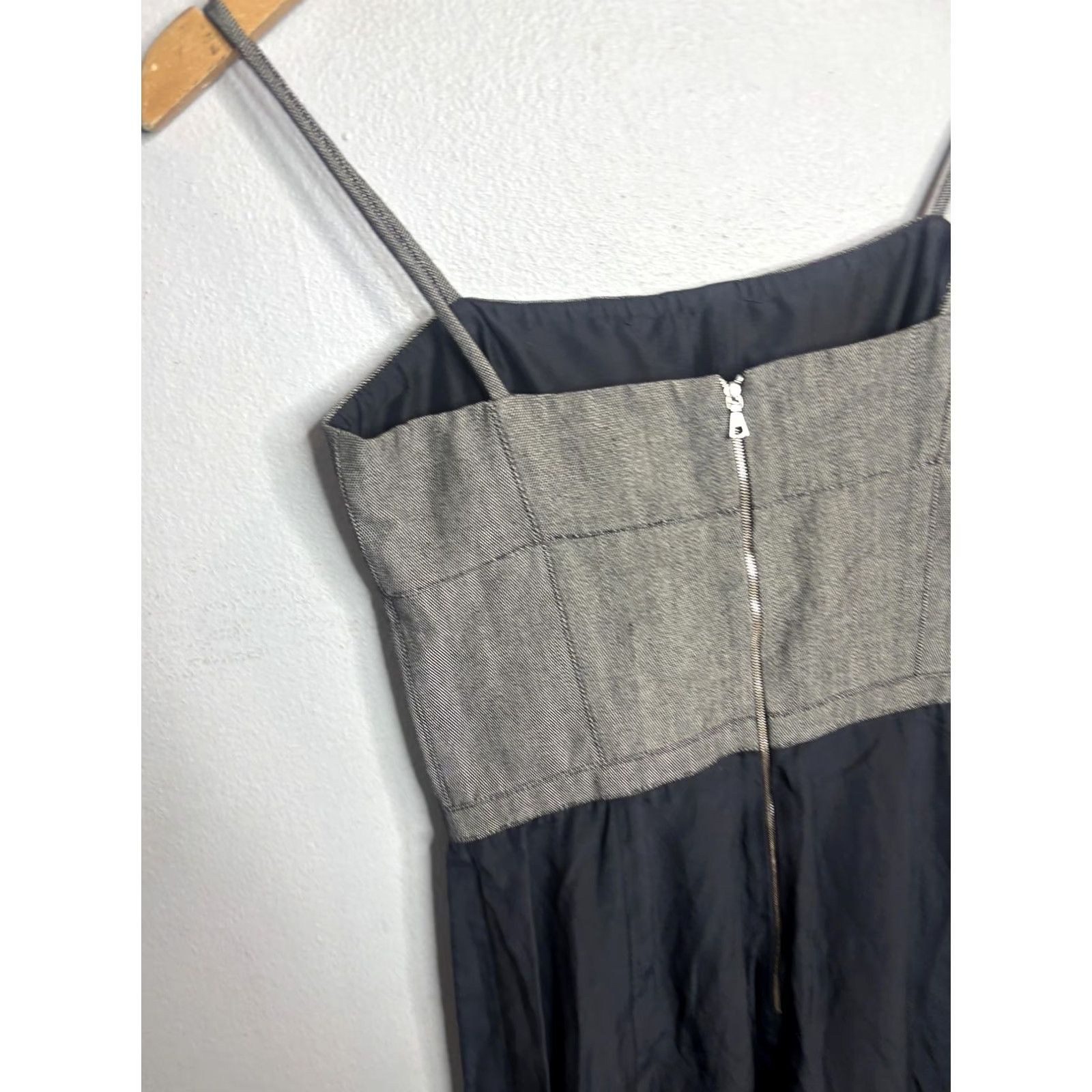 Narciso Rodriguez Narciso Rodriguez Dress Womens 2 Black Gray Strappy Pleated Midi Made In Italy Dress Size XS / US 0-2 / IT 36-38 - 2 Thumbnail