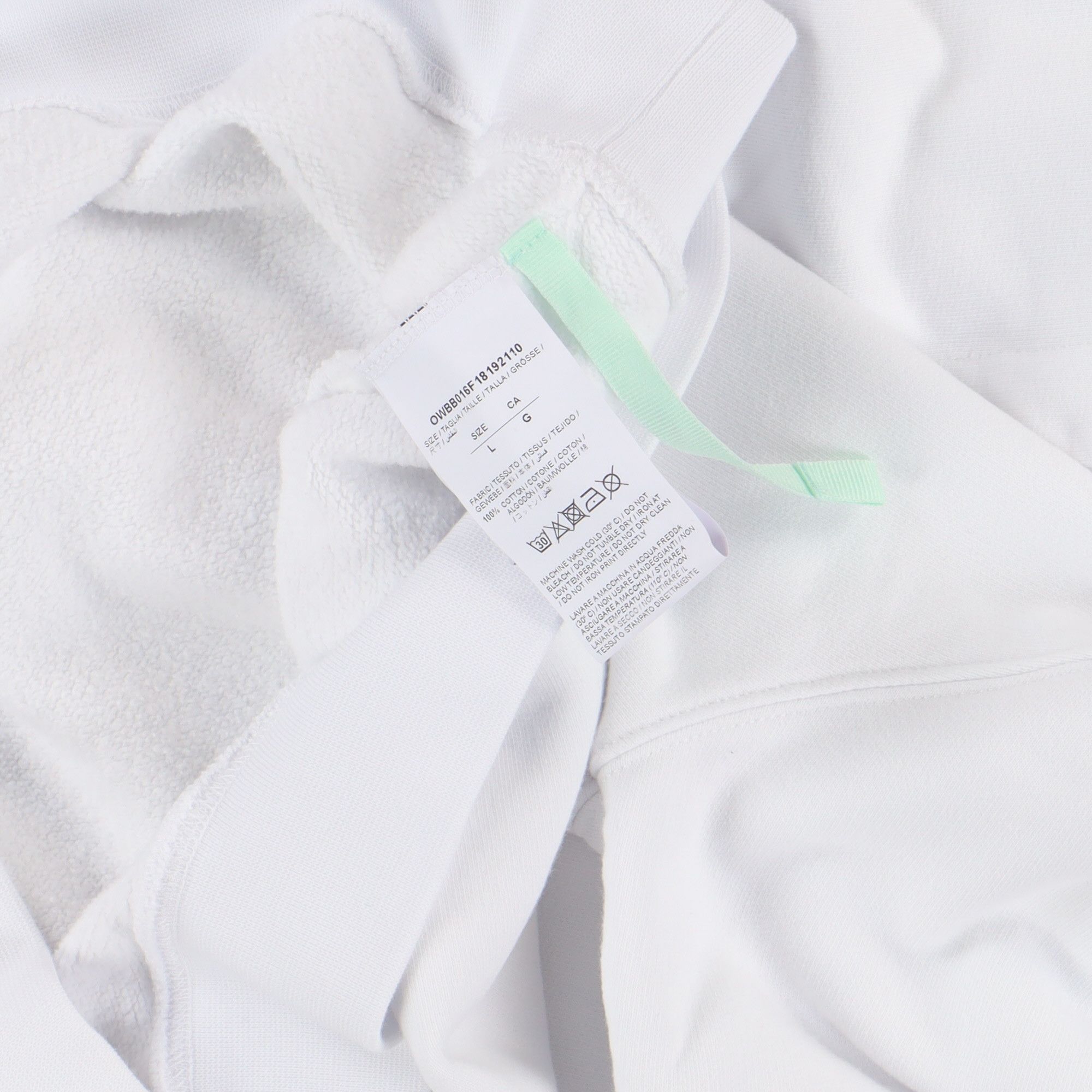 Off-White x KM20 White Logo Hoodie Size L / US 10 / IT 46 - 5 Thumbnail