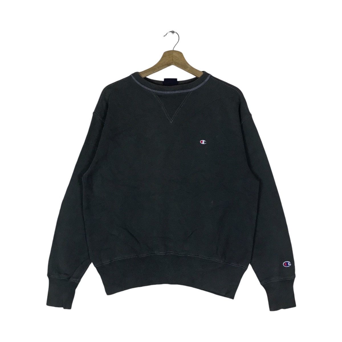Champion Vintage Champion Mini Logo Pullover Jumper Sweatshirt Size US M / EU 48-50 / 2 - 1 Thumbnail