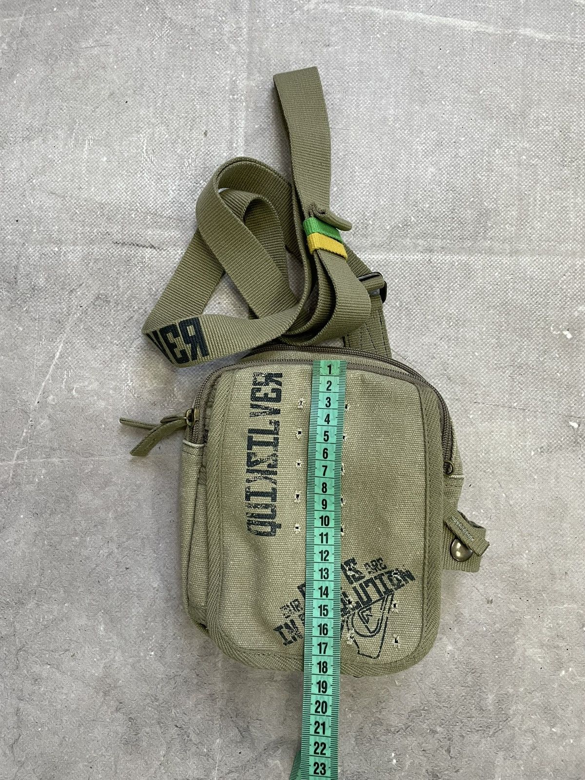 Quiksilver Quiksilver Green Canvas Crossbody Messenger Bag Size ONE SIZE - 13 Thumbnail