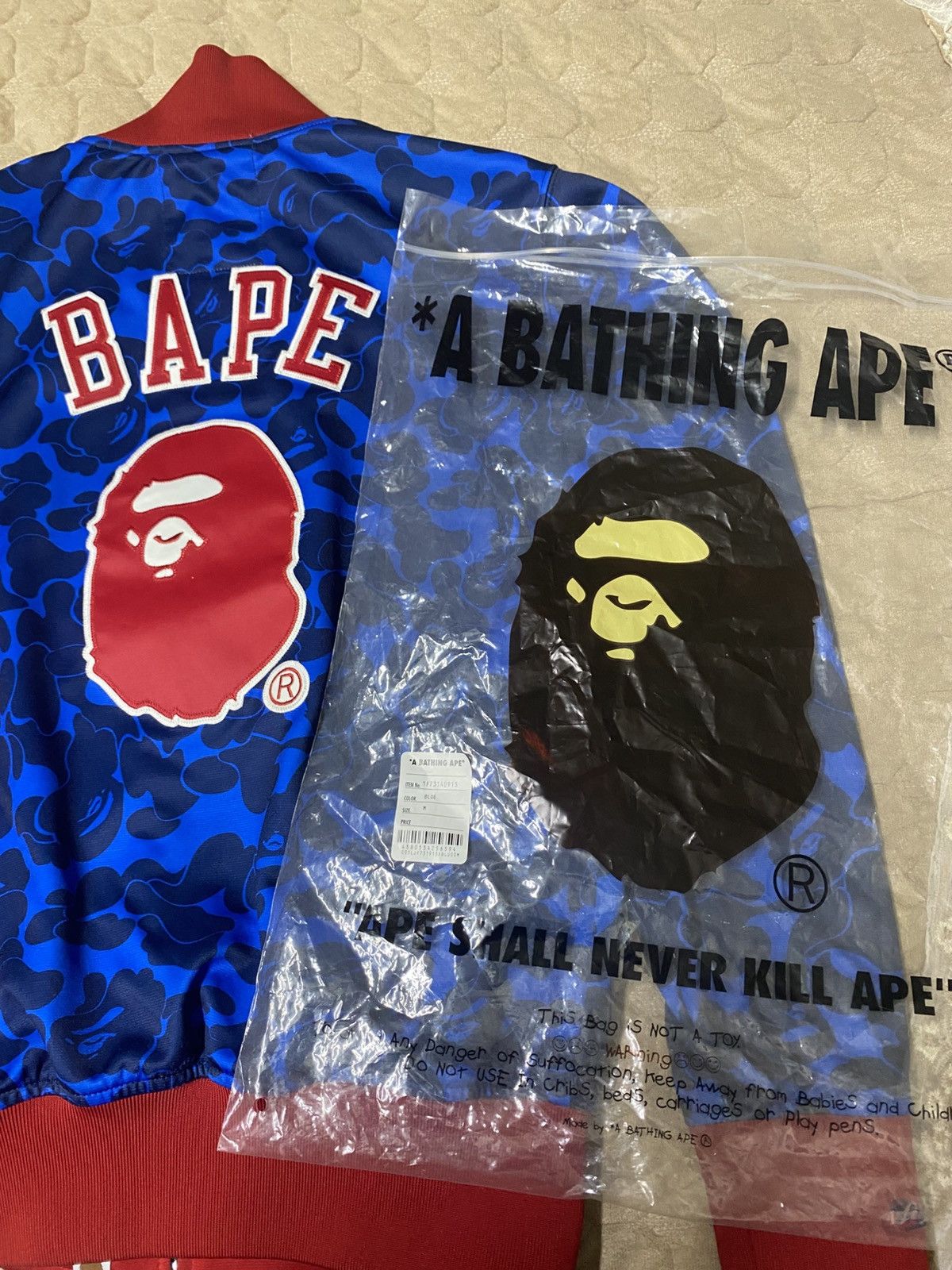 Bape × Mitchell & Ness Bape x Mitchell & Ness Los Angeles Angels Jacket Size US M / EU 48-50 / 2 - 6 Thumbnail