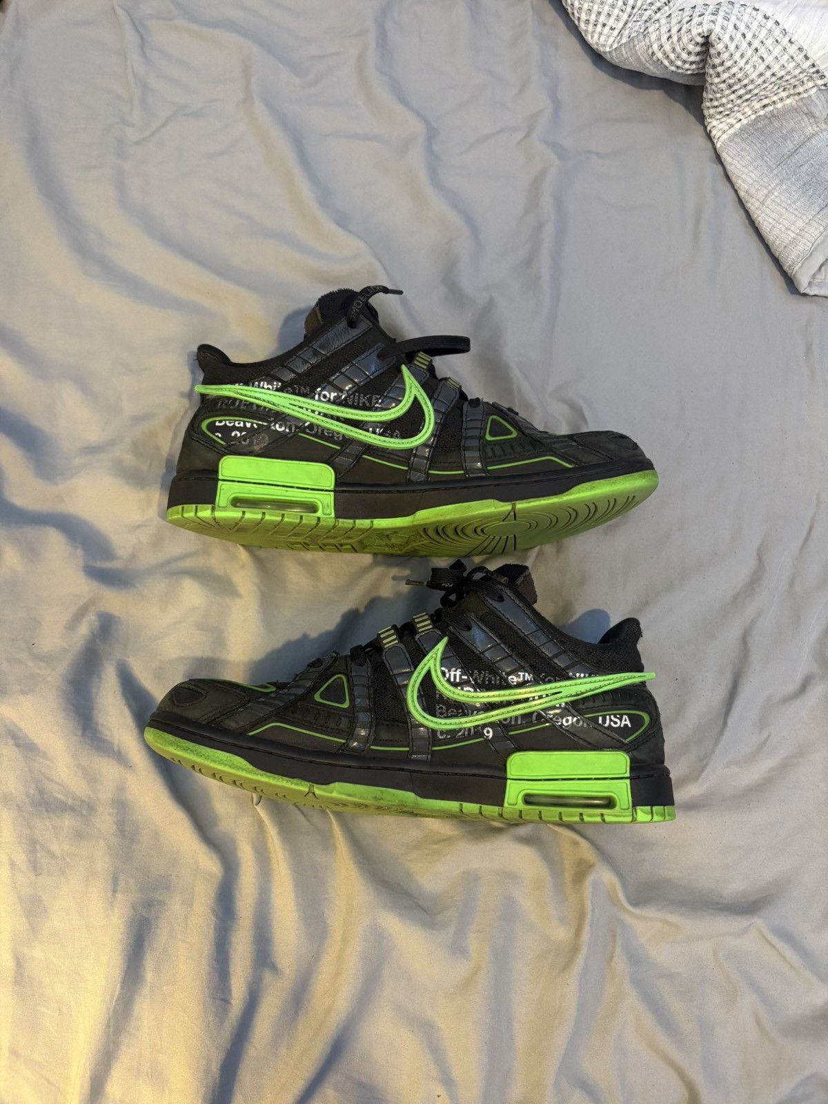 Off-White Off White x Air Rubber Dunk Green Strike Size US 10 / EU 43 - 2 Thumbnail