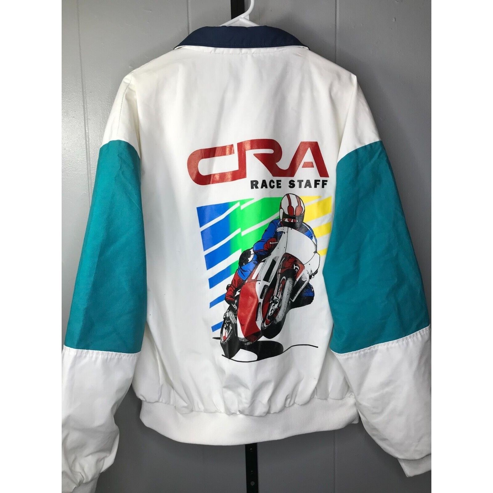 Vintage Vintage 70s CRA Motorcycle Race Technician Pit Crew Nylon Ra ...