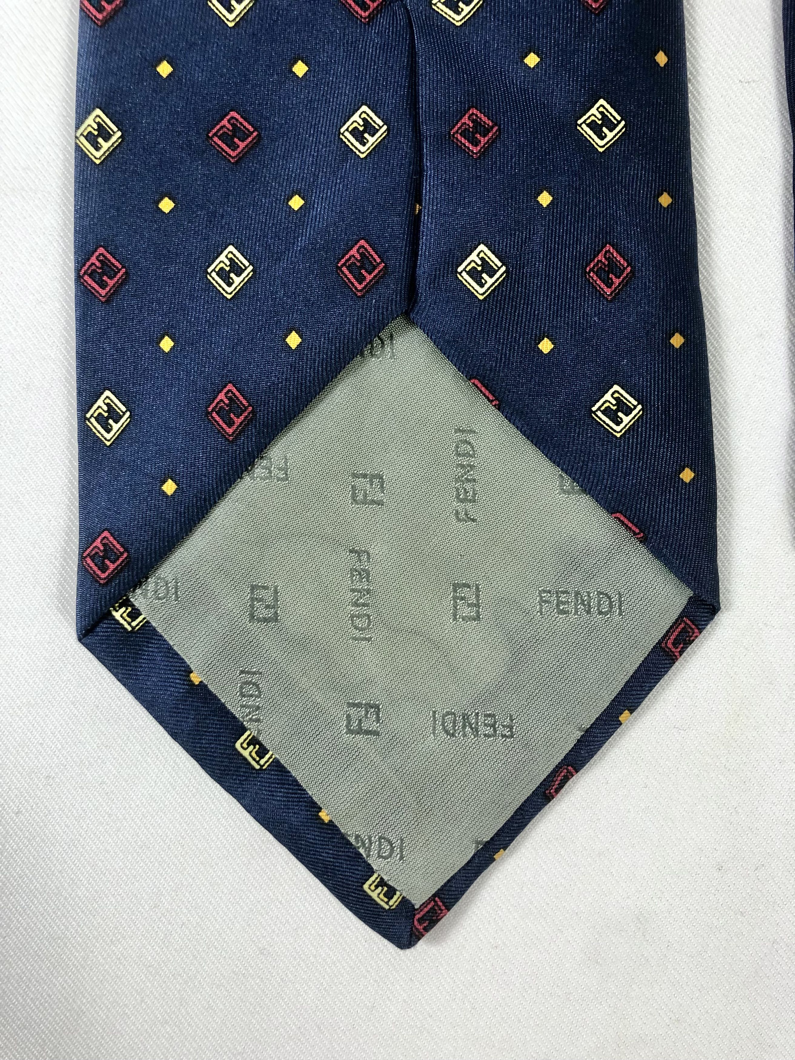 Fendi Rare Fendi Cravatte Monogram Silk Tie Made in Italy Size ONE SIZE - 6 Thumbnail