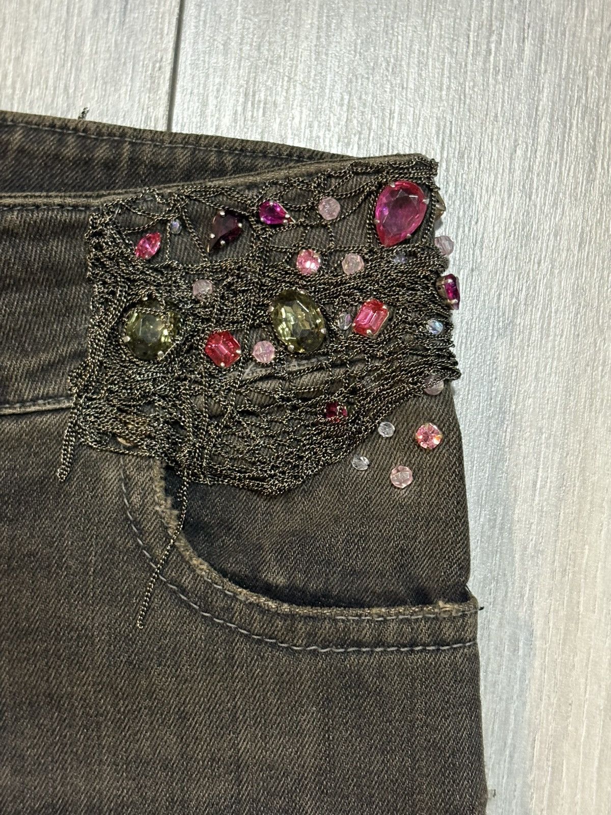 Richmond Denim John Richmond AW04 Jewel Embellished Chain Denim Size US 30 / EU 46 - 4 Thumbnail