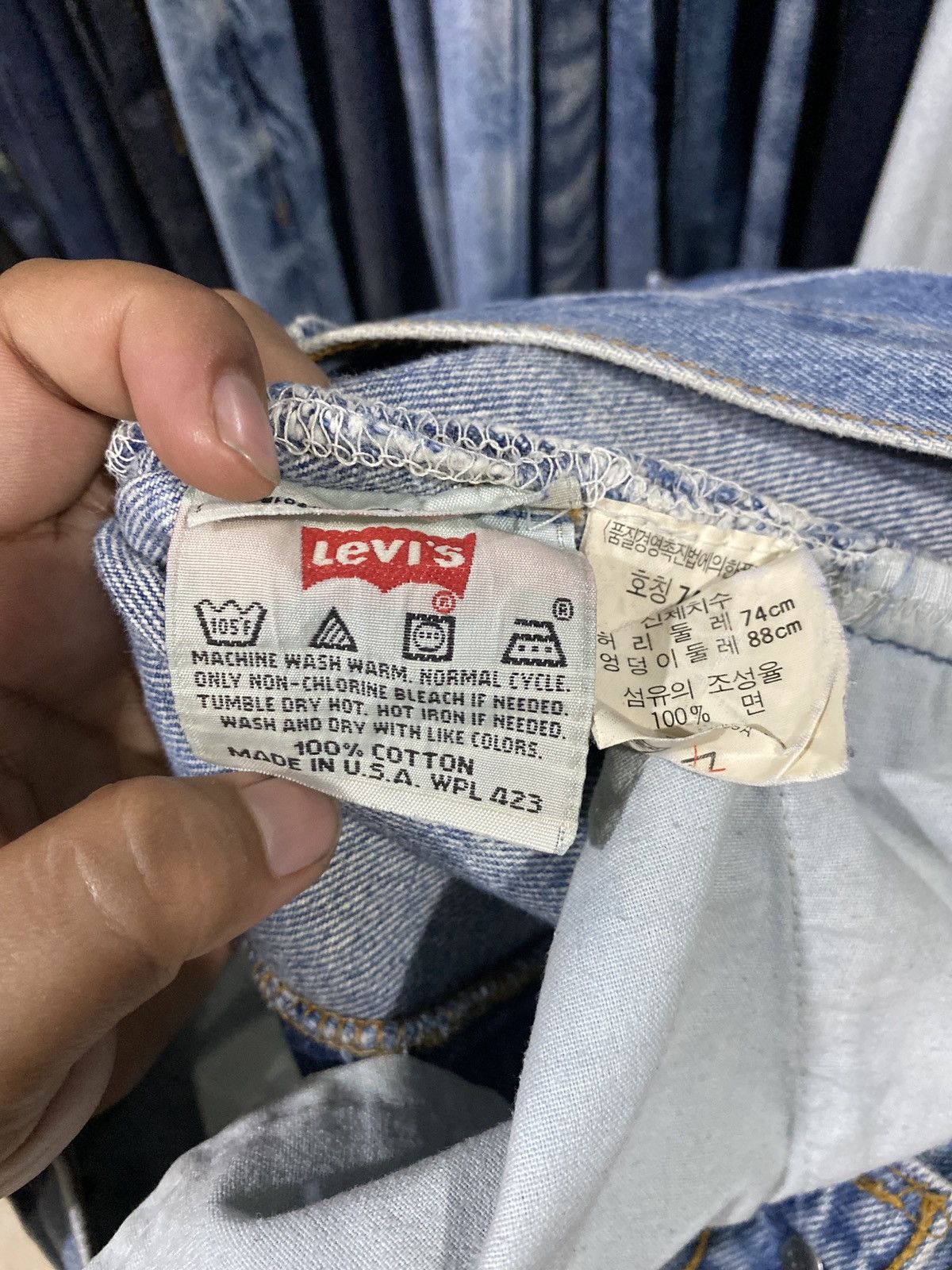 Levi's Levis denim jeans vintage selvedge 90’s distressed Size US 30 / EU 46 - 10 Thumbnail