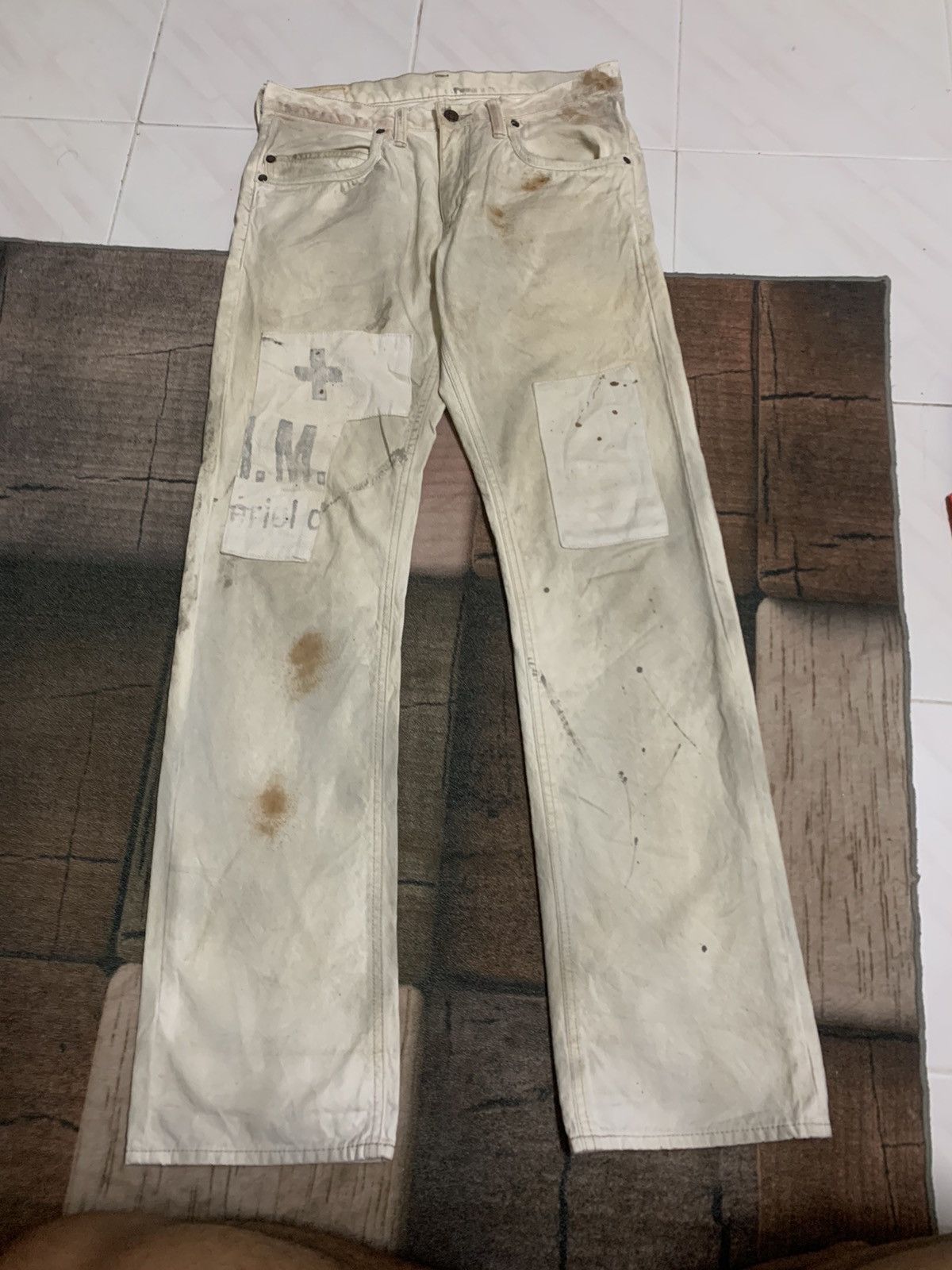 Blue Blue Japan sick distressed oily style blue blue japan jeans Size US 31 - 11 Thumbnail