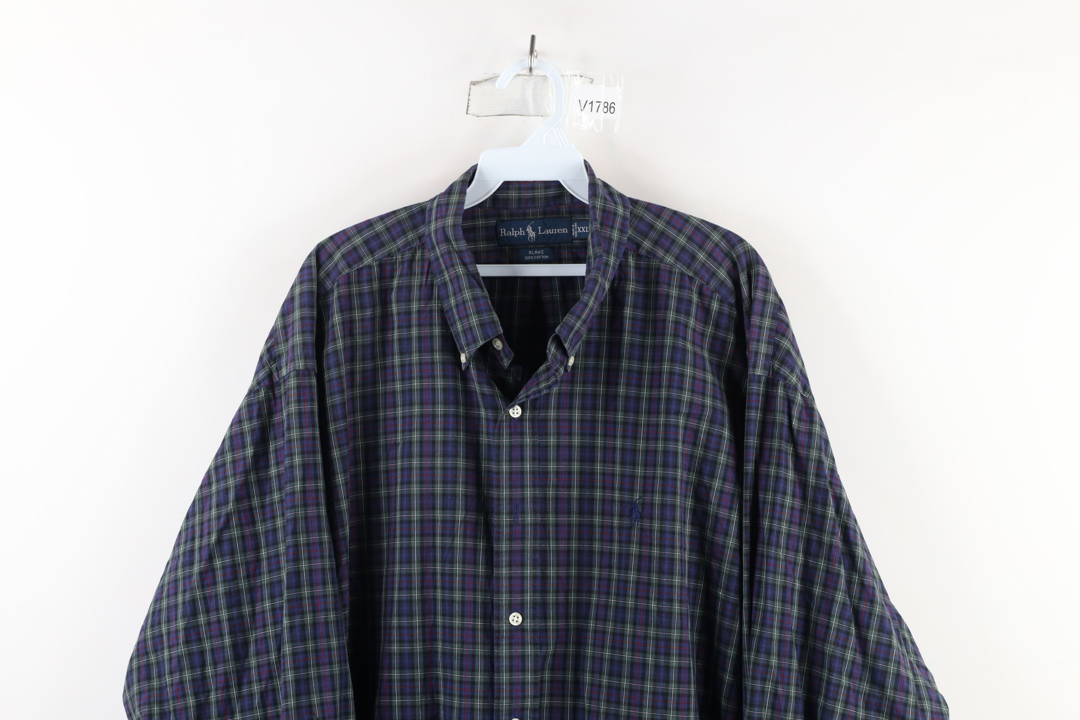 Polo Ralph Lauren Vintage 90s Ralph Lauren Blake Collared Button Down Shirt Size US XXL / EU 58 / 5 - 2 Thumbnail