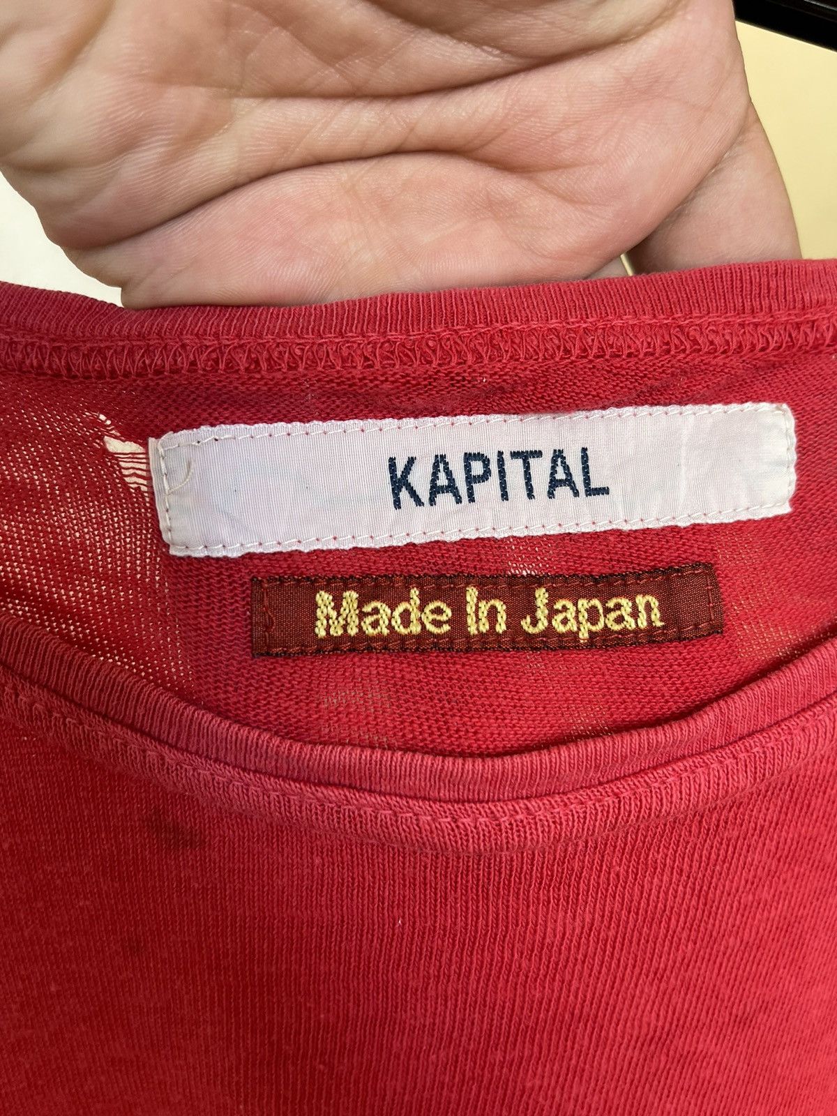 Kapital Kapital Red Cotton T Shirt Faded Size US L / EU 52-54 / 3 - 4 Thumbnail