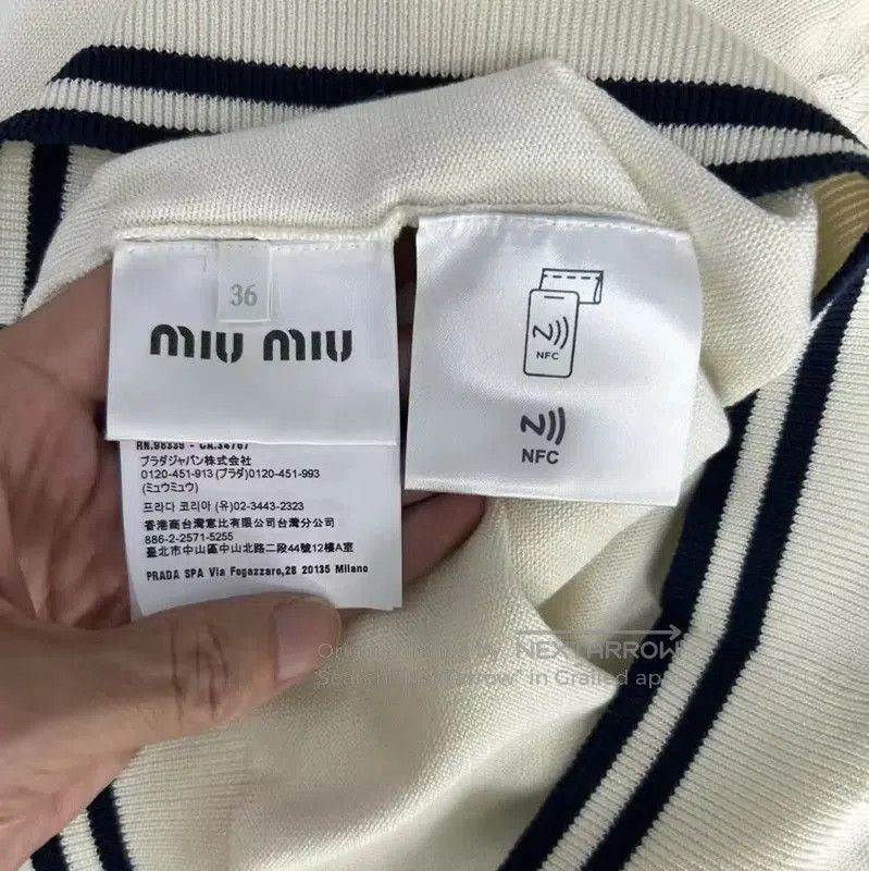 Miu Miu Miu Miu Summer Wool Tee in Off-White . Size S / US 4 / IT 40 - 4 Thumbnail