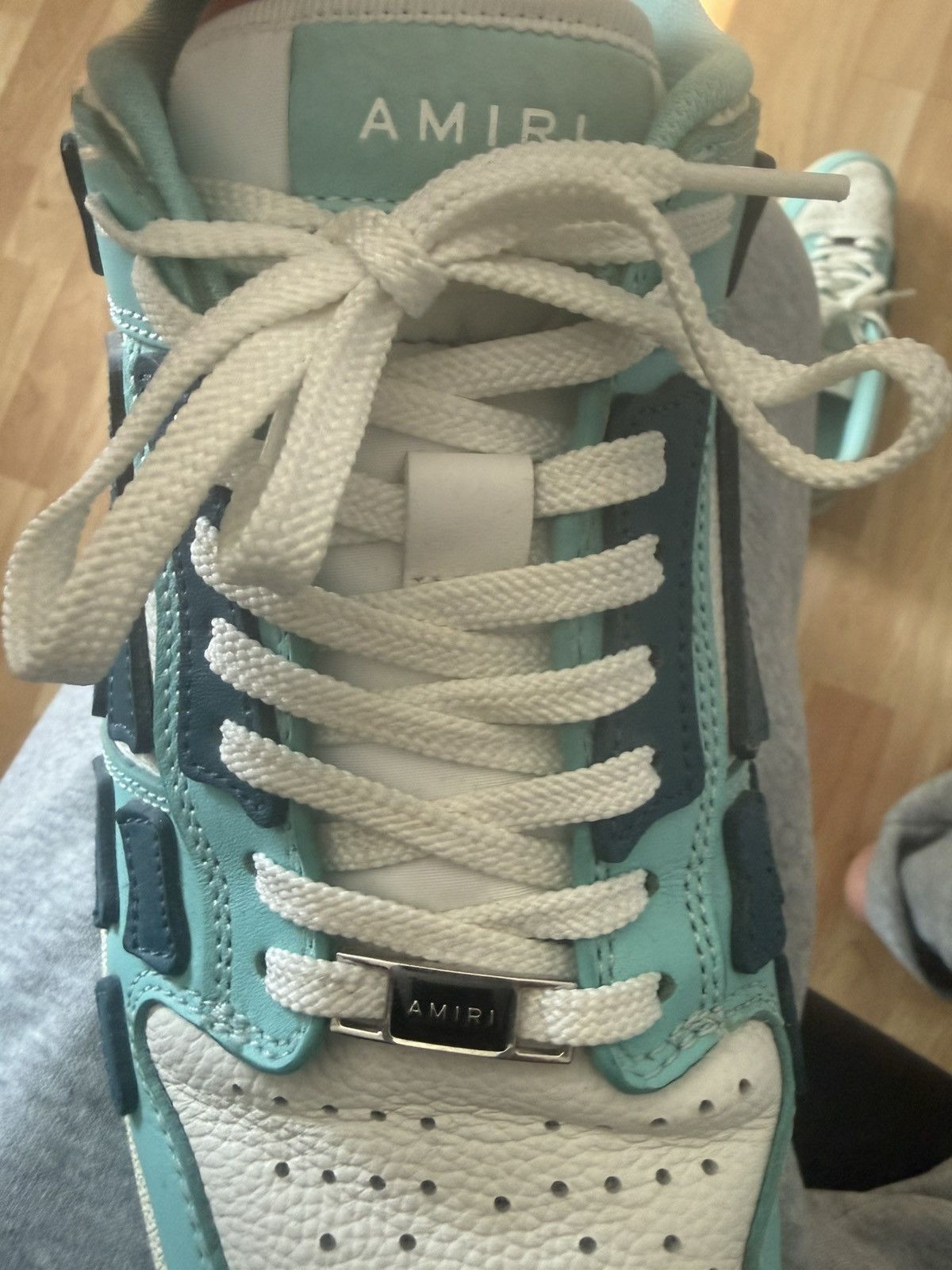 Amiri Amiri Skel Top Low- Aqua Size US 11 / EU 44 - 6 Thumbnail